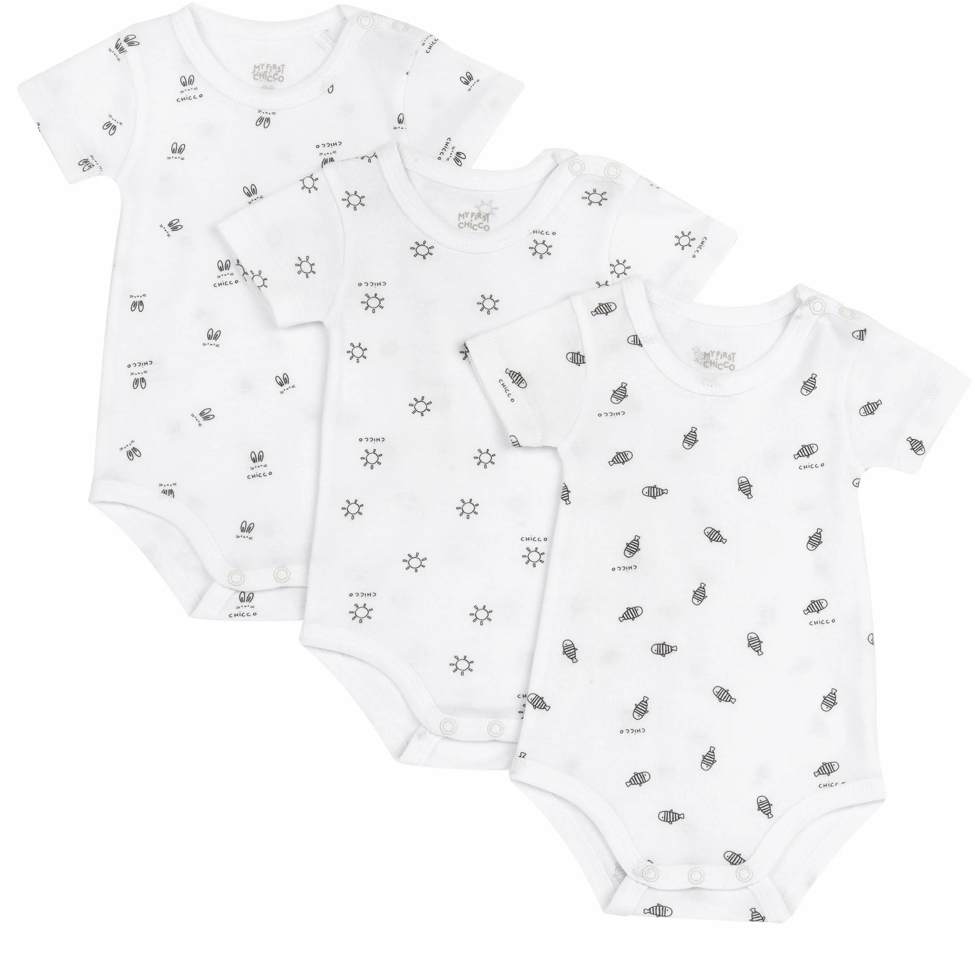 Chicco Trzy body, Kolor biały, 24 miesi?cy