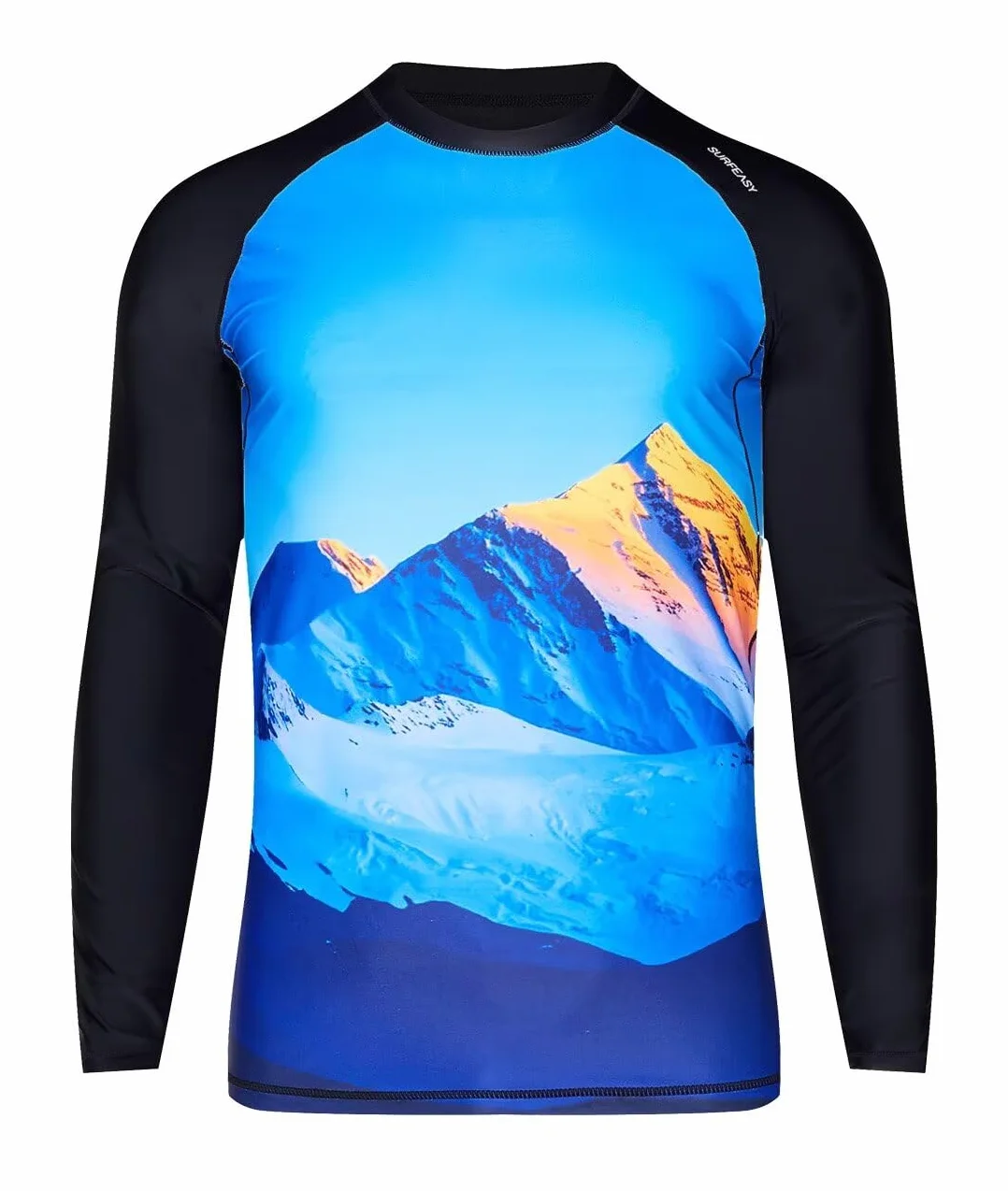 Męska koszulka UV z długim rękawem UPF 50+ Rashguard szybkoschnąca koszulka do pływania, surfowania, wędkowania, wody, koszulka z długim rękawem