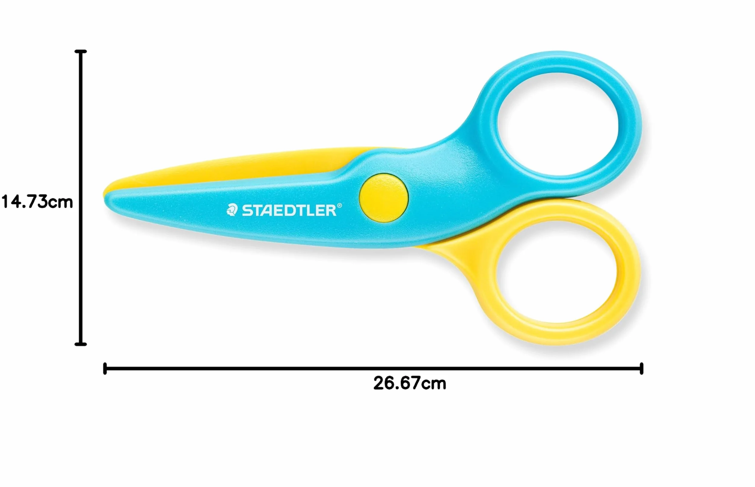 Staedtler Noris Junior 965 40 BK ST Nożyczki, Niebieski/Żółty, 10,5 x 5,8 cm