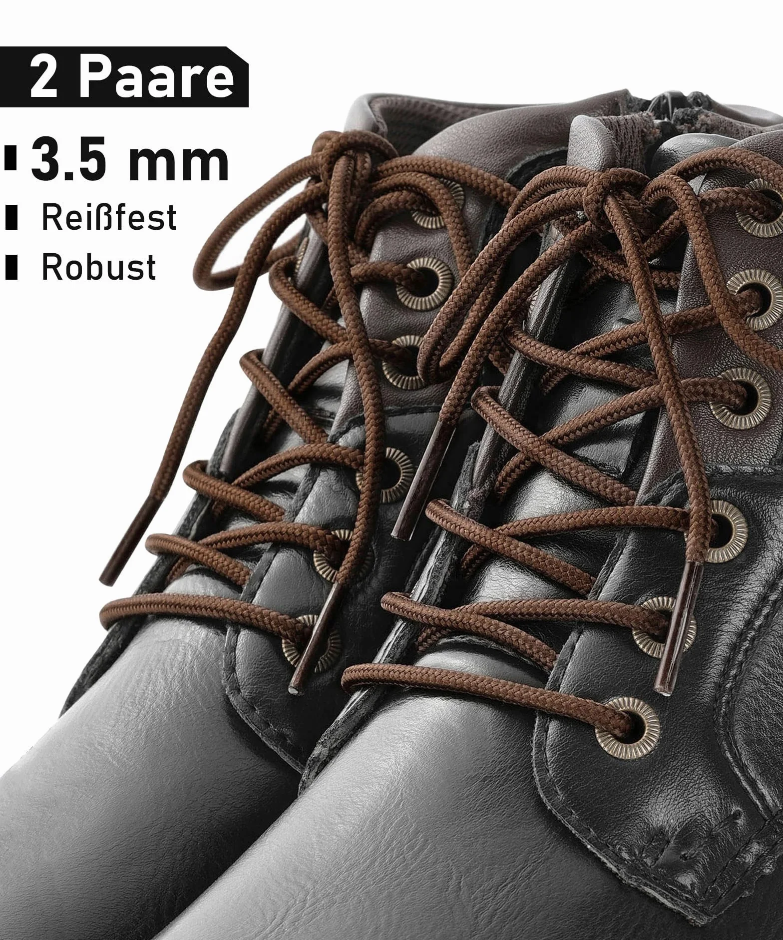 Stepace 2 pary okrągłych sznurowadeł 3,5 mm,sznurówki,odporne na rozerwanie sznurowadła zastępcze do butów trekkingowe,łyżew,buty sportowe