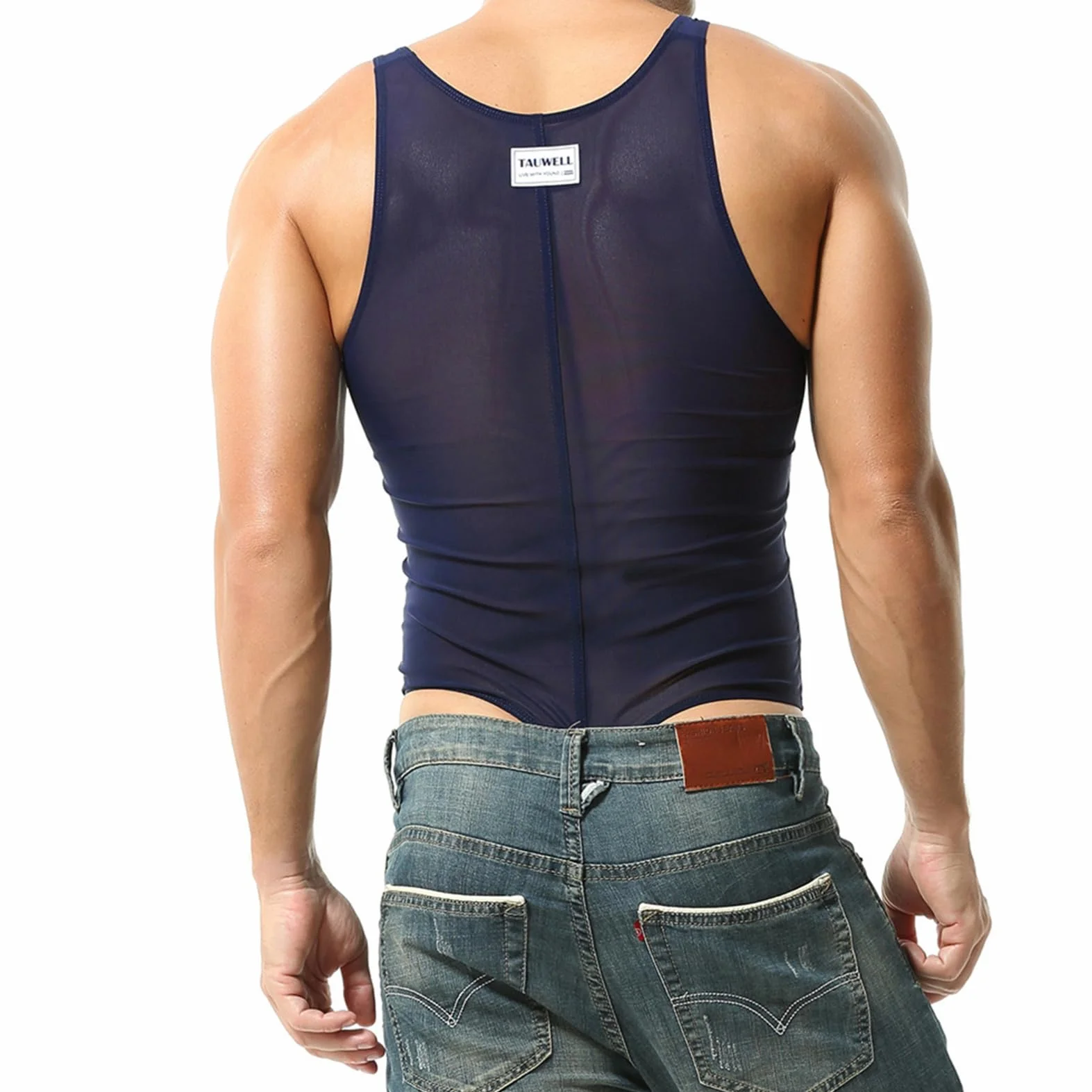 Męski Body Body Przezroczyste Stringi Bielizna Rajstopy Body Sport Mankini Jockstrap Open Gay Slip Set Jumpsuit Clubwear