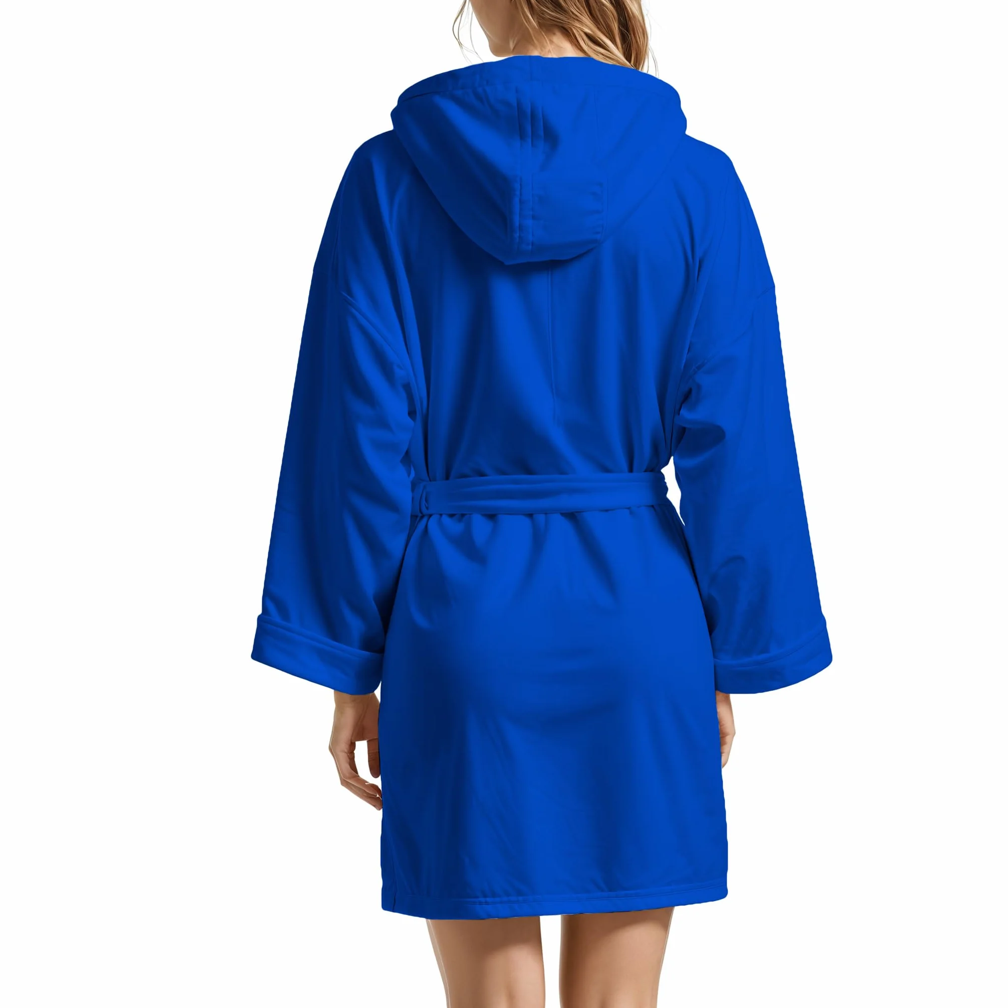 PETTI Artigiani Italiani - Szlafrok z mikrofibry, szlafrok męski, szlafrok kąpielowy z mikrofibry, szlafrok damski, niebieski (Electric Blue), XXL, 100% mikrofibra