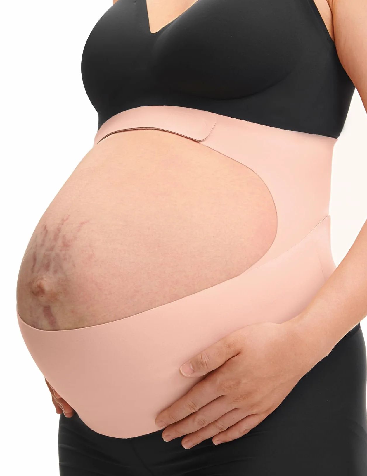 momcozy CozySupport Ergonest pas biodrowy dla kobiet w ciąży, niewidoczny i oddychający pas ciążowy na plecy, brzuch i talię