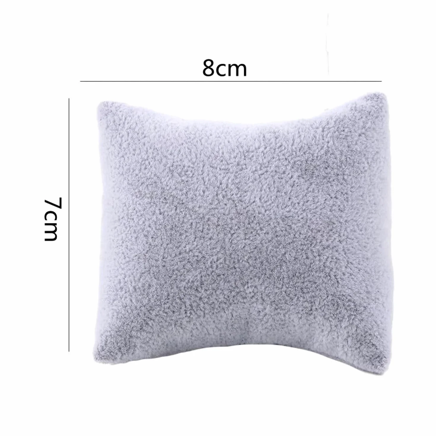 LATRAT Poduszka do zegarka 6 szt., poduszka do ekspozycji biżuterii, poduszka do ekspozycji biżuterii, zegarków i bransoletek, szara 7 x 8 cm