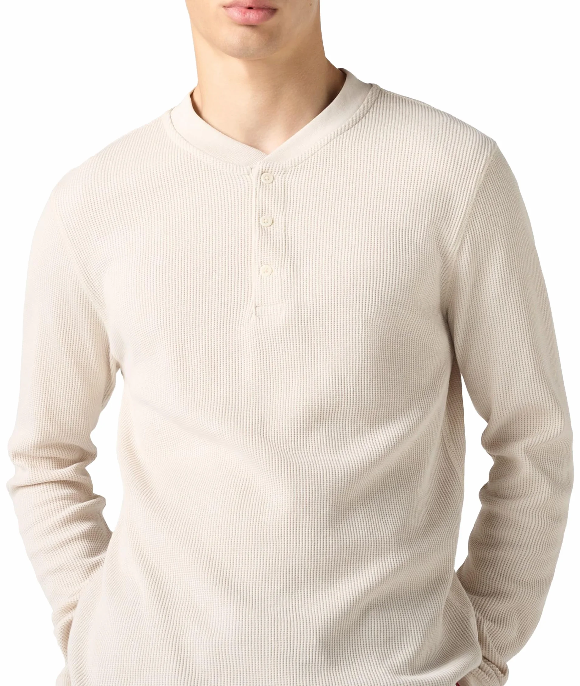 Levi's Mężczyźni Long-Sleeve Thermal 3-Button Henley Shirt, Rainy Day, XL