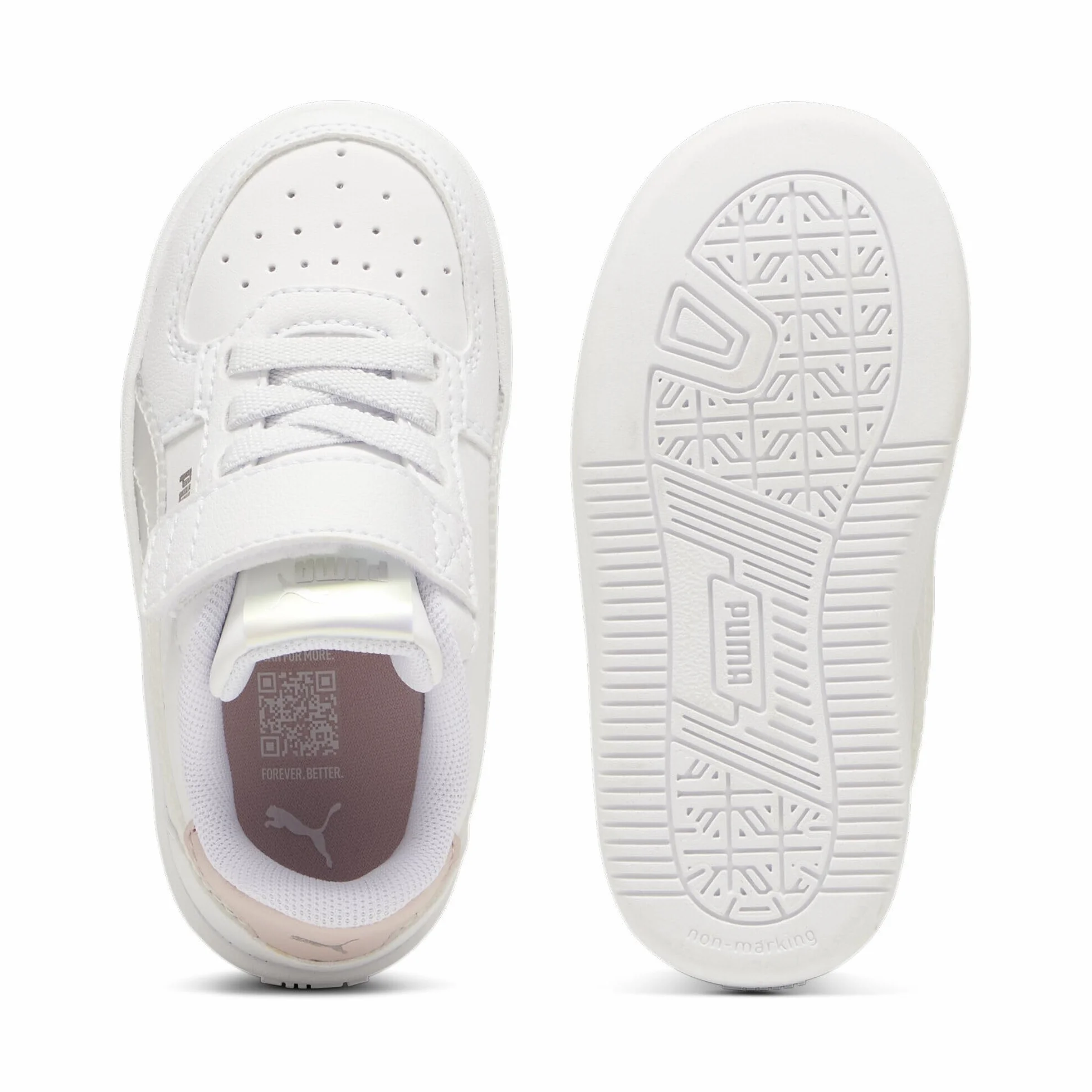 PUMA Dziewczęce trampki CAVEN Holo 2.0 AC+ INF, biało-fioletowa mgiełka srebrna, 9 UK dziecko, Puma Biała fioletowa mgiełka PUMA srebrna, 9 UK Child