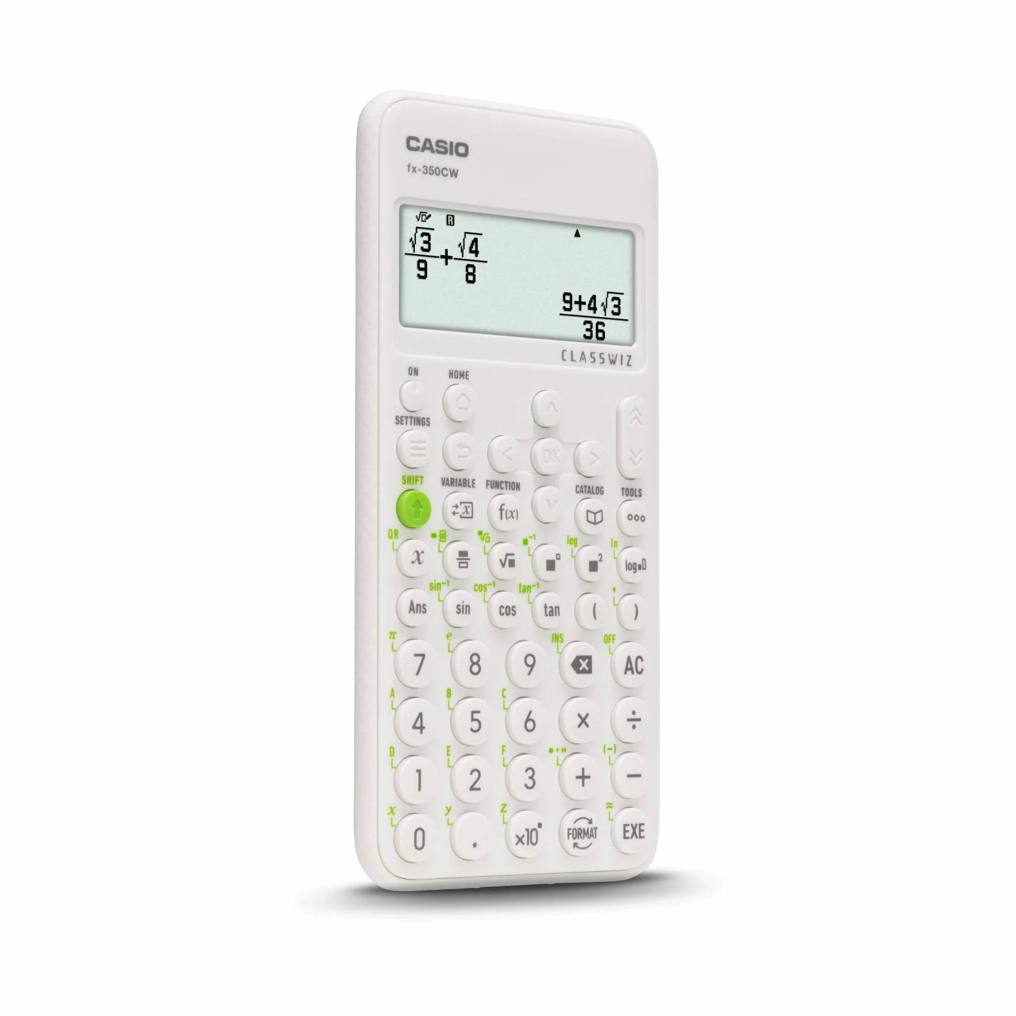 Casio FX-350CW Kalkulator Naukowy, Szary, 290 funkcji