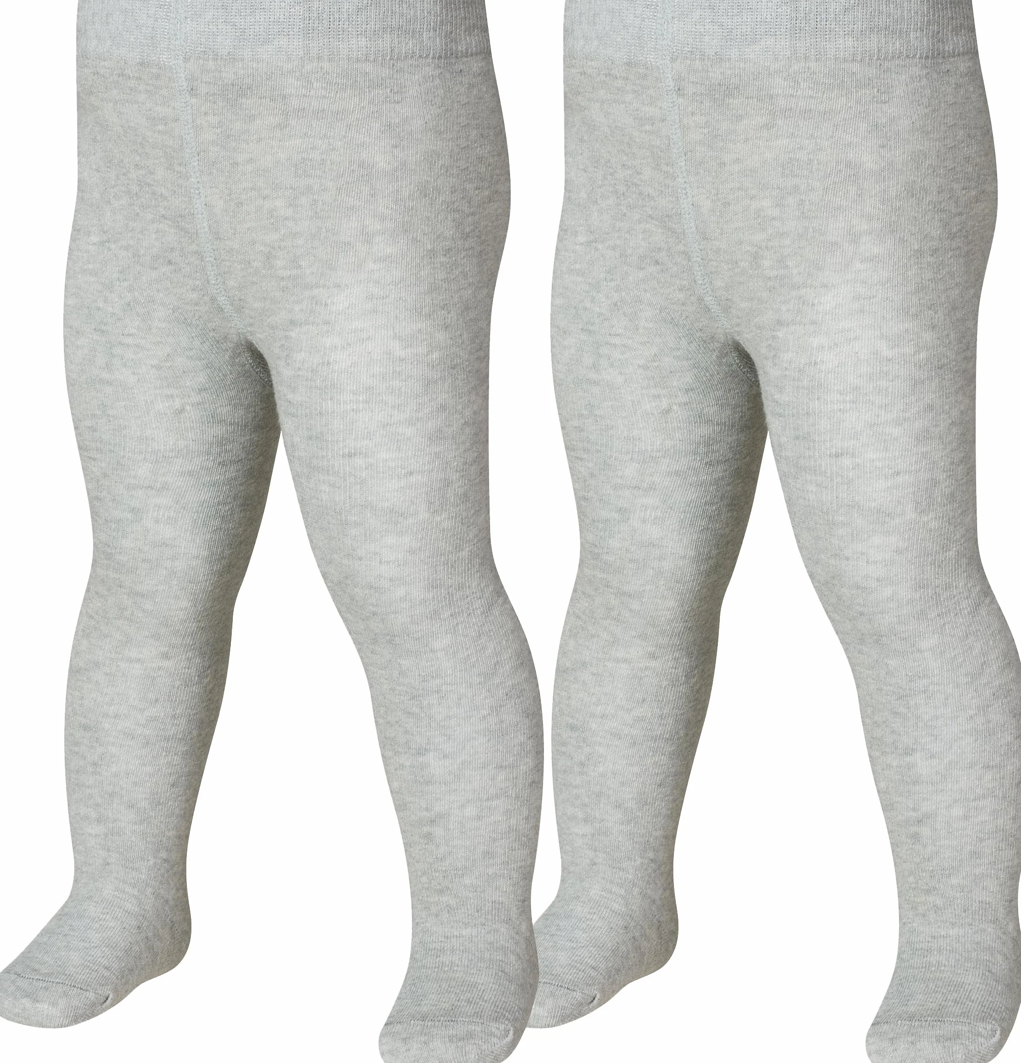 Playshoes Unisex Rajstopy dziecięce gładkie podwójne opakowanie 499101, 37 - szary/melanż, 98-104, Szary/Melanż, podwójne opakowanie, 98-104