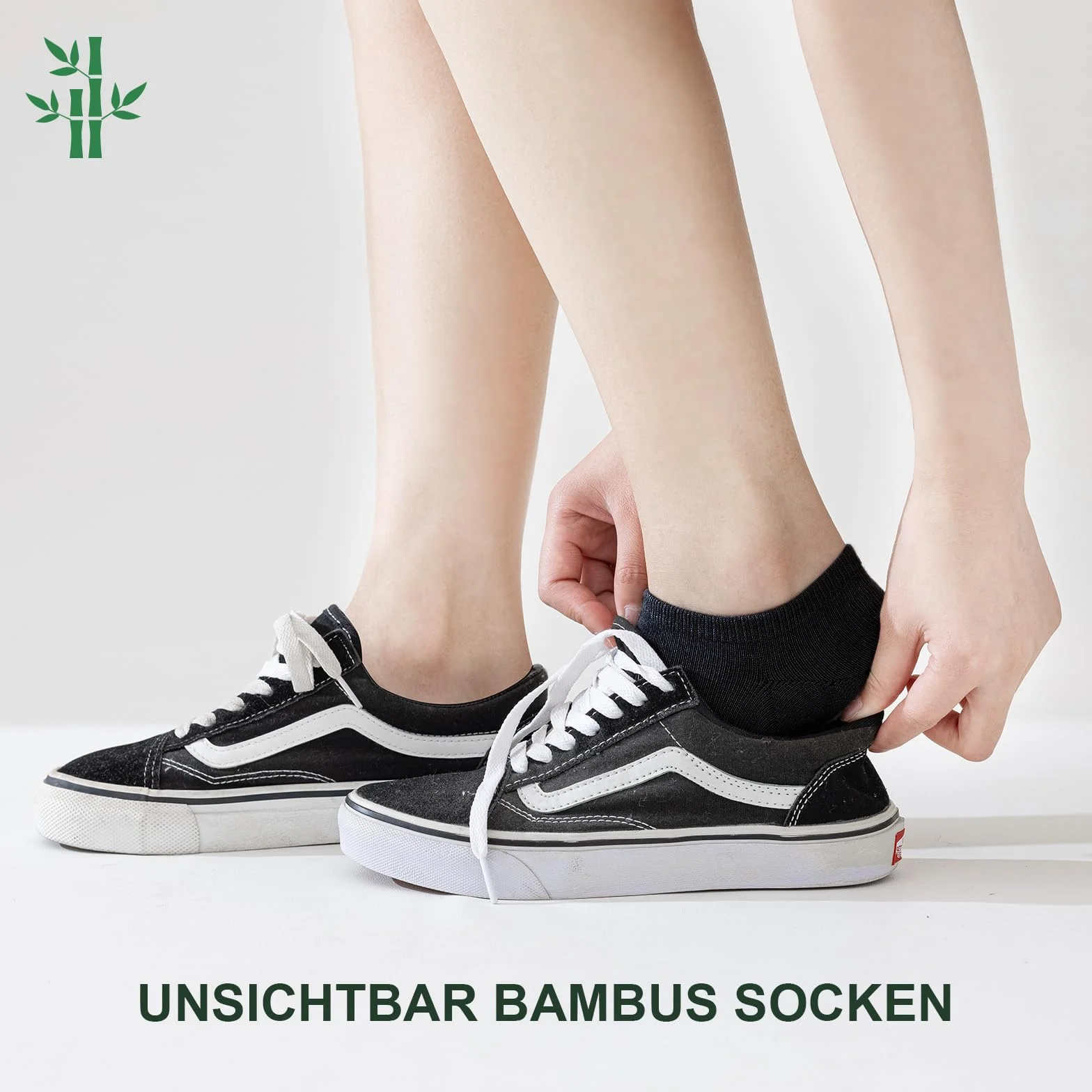 Niofind Skarpety do sneakersów, damskie, męskie, bambusowe antypoślizgowe krótkie skarpety z silikonu uniseks niewidoczne stopki