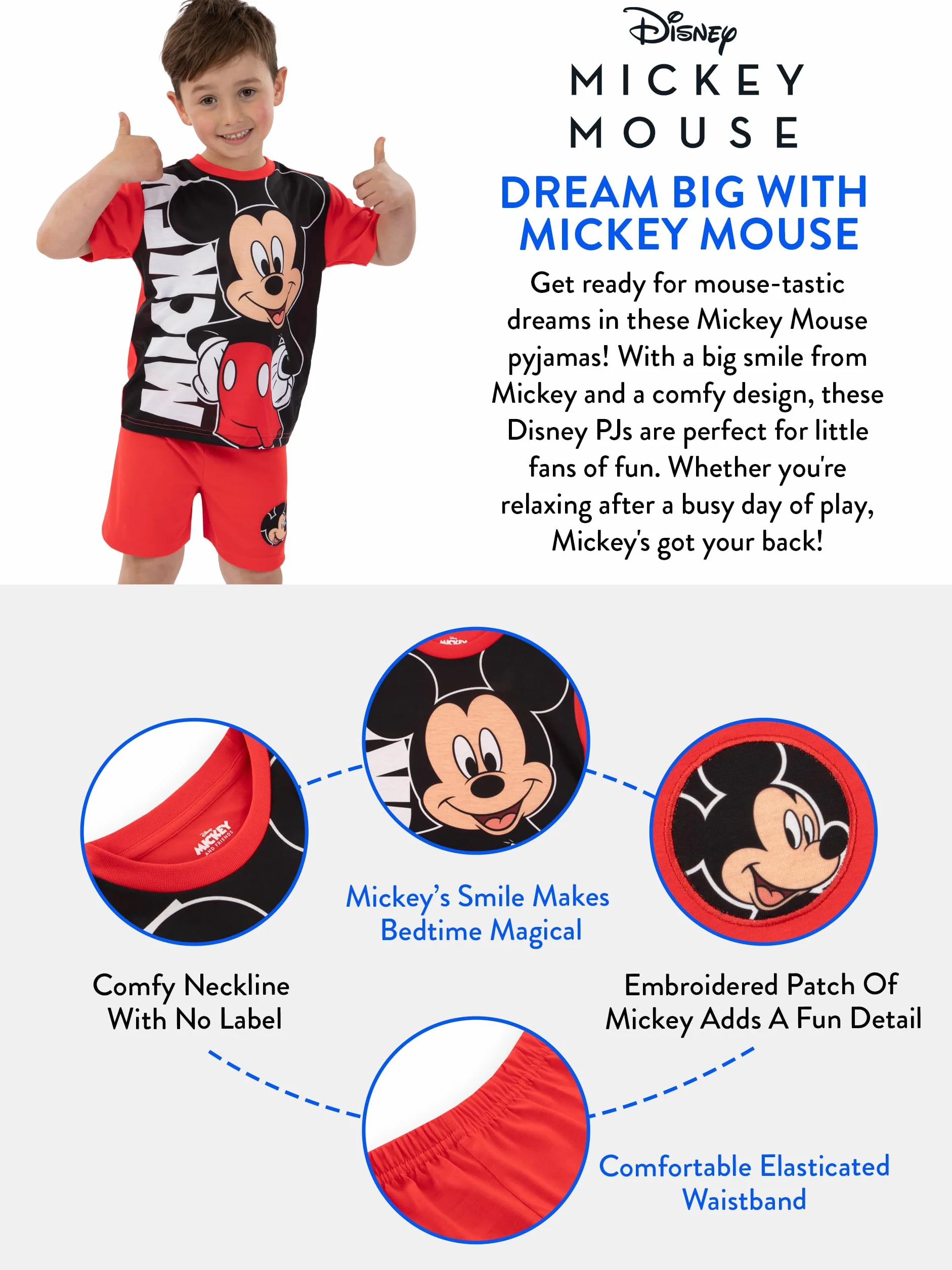 Disney Mickey Mouse Piżama, Długi Rękaw Dziecięce Piżamy, Fajne Zestawy Piżam dla Chłopców