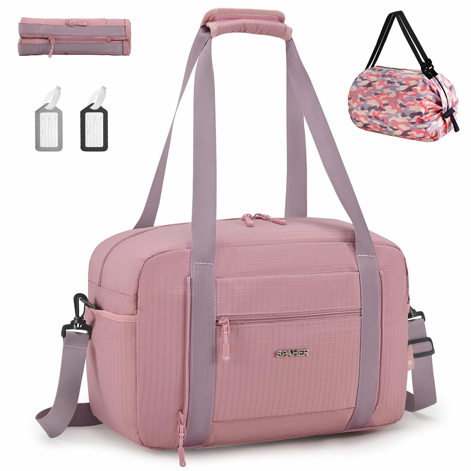 SPAHER Torba Podróżna Bagaż Podręczny Ryanair 40x20x25 Torba Sportowa Weekendowa Pływacka Wodoodporna Torby Szpitalna Ciążowa Fitness Cabin Duffle Bag dla Kobiet Mężczyźni