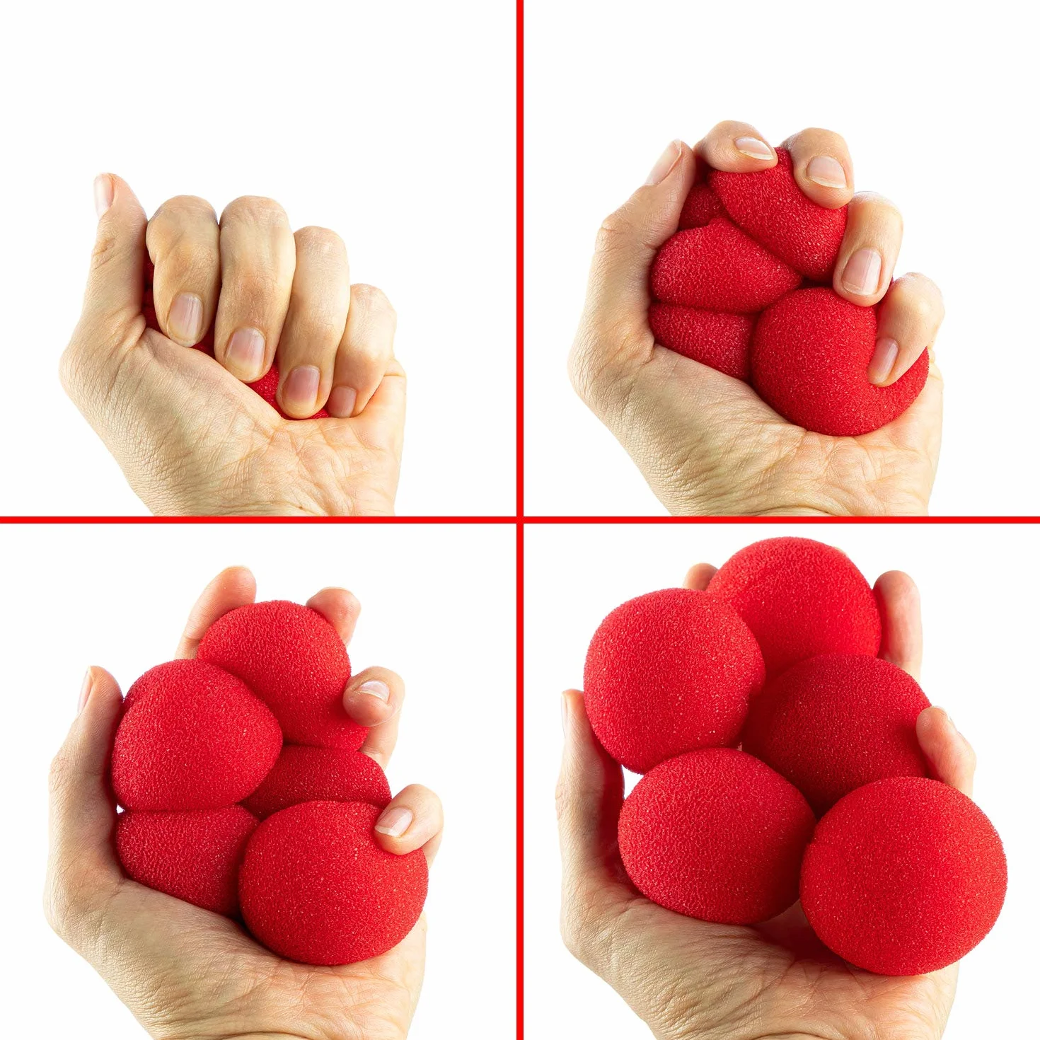 com-four® Czerwone piankowe nosy klaunów – Ø 5 cm – zabawne nosy gabkowe na kostiumy, Mardi Gras, karnawal i imprezy tematyczne