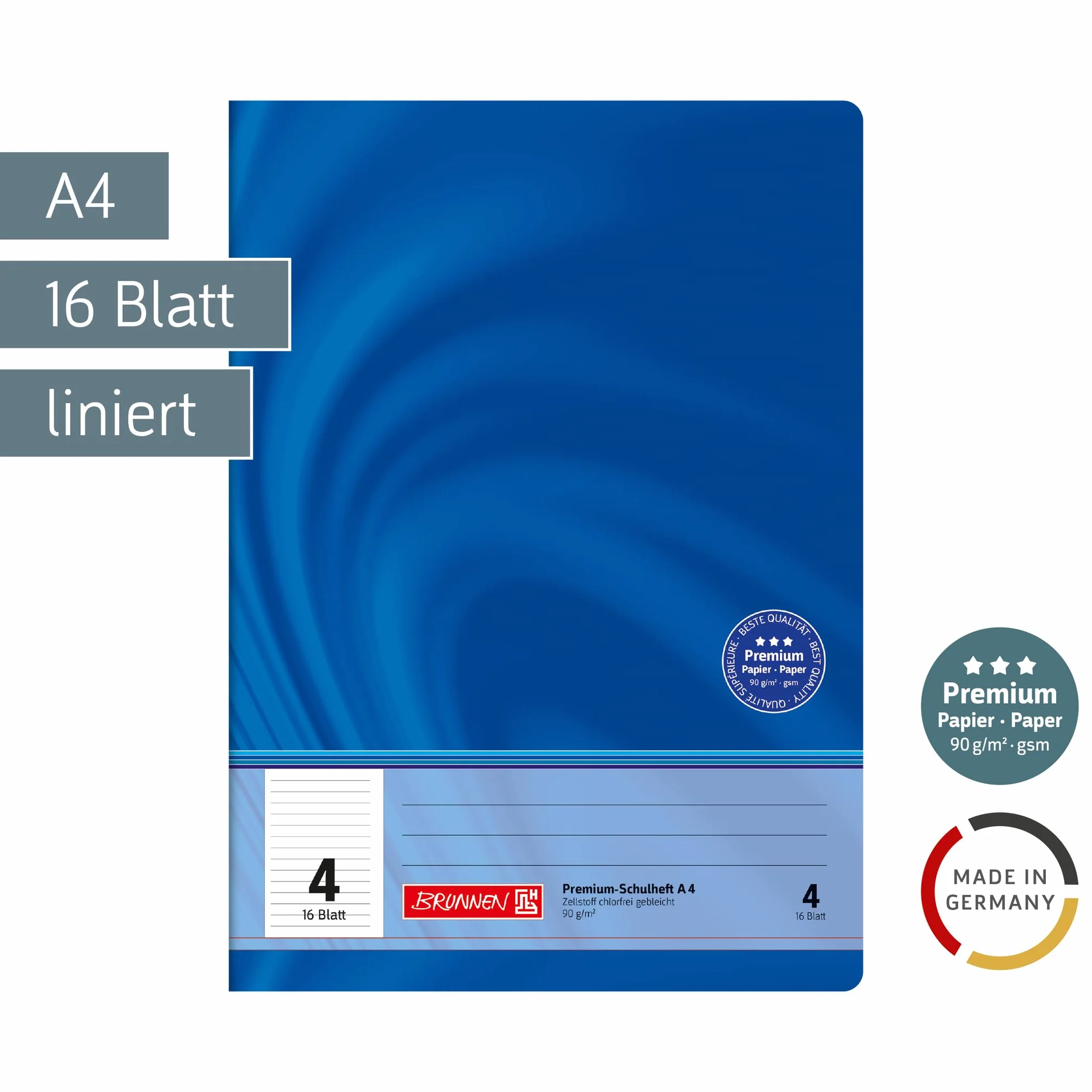 Brunnen 104470402 Zeszyt Szkolny w Linie, Granatowy, A4