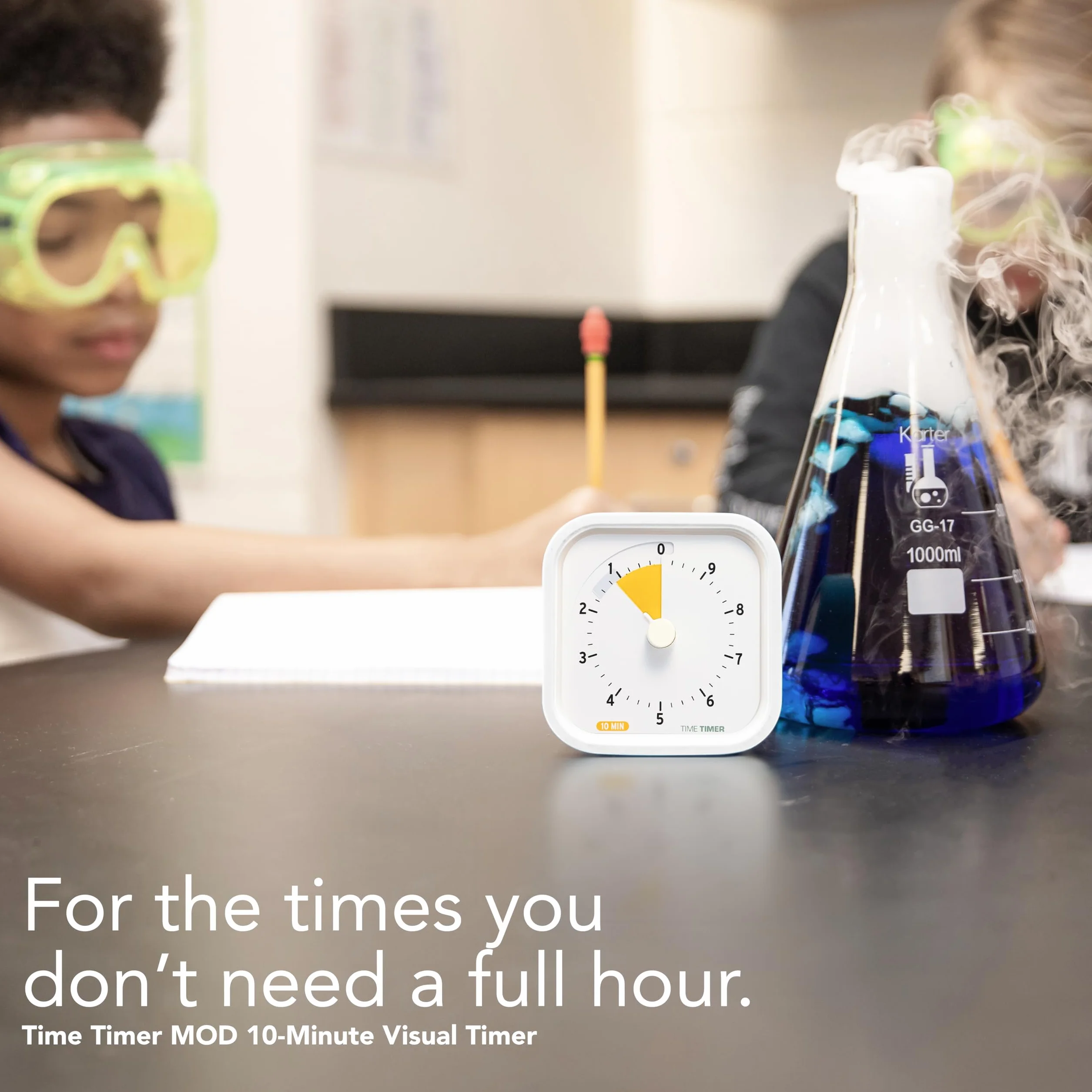 TIMER 10 Minute Mod Education Edition - Wizualny timer z oprogramowaniem stacjonarnym do nauki w klasie dla dzieci, timer produktywności, narzędzia do nauki i spotkań biurowych z cichą pracą (10 min)
