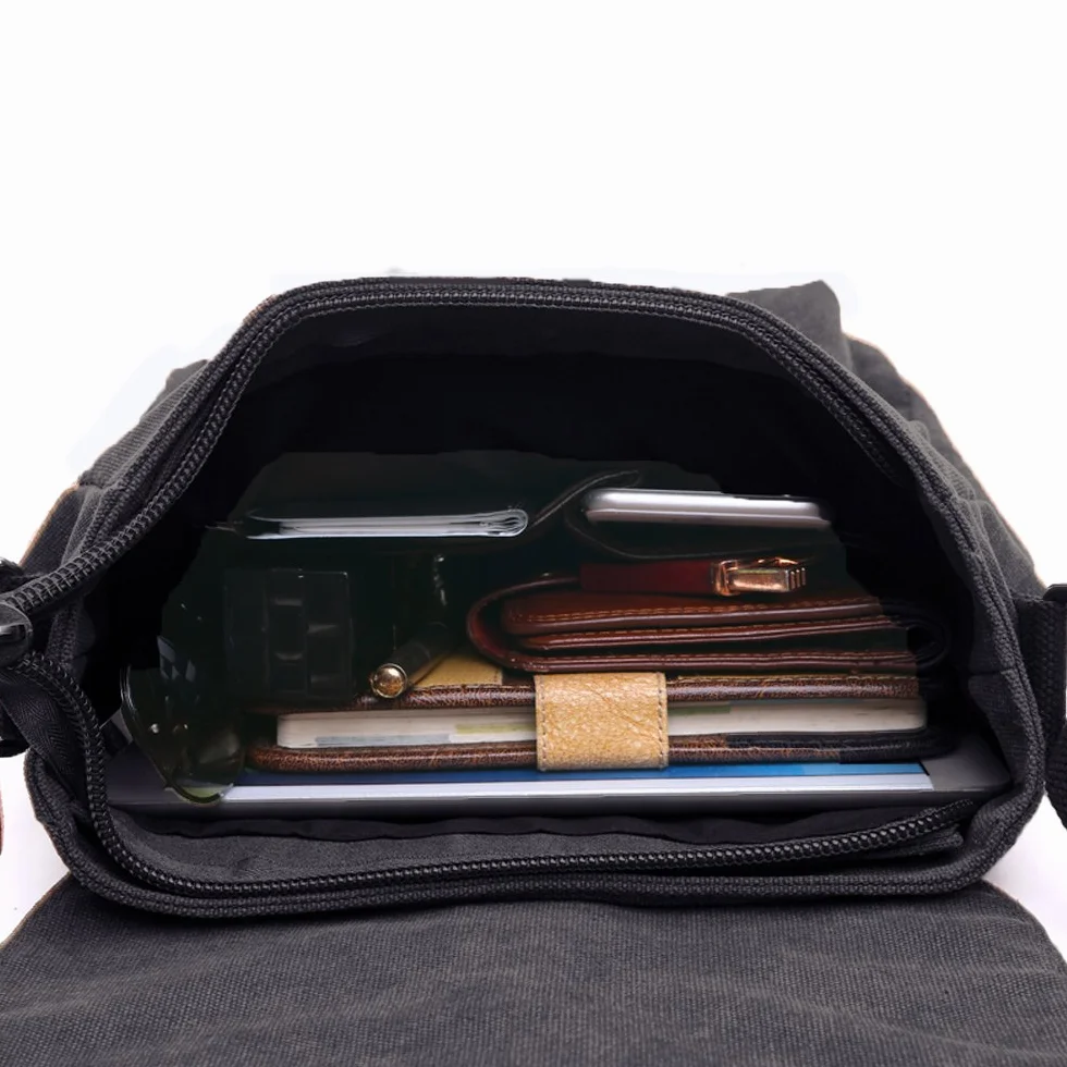 LOSMILE Męska torba na ramię 16 cali torba kurierska Canvas torba na laptopa torba listonoszka do pracy i szkoły
