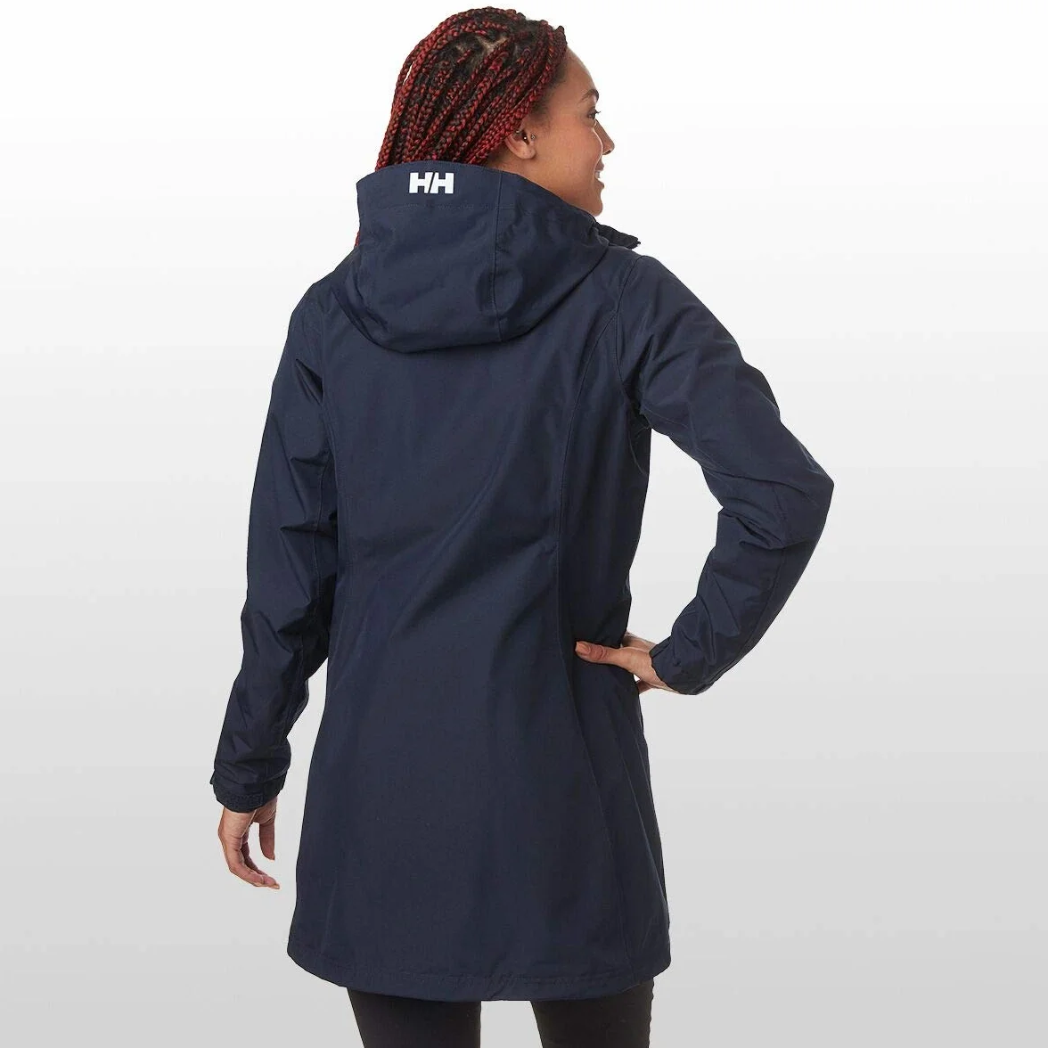 Helly Hansen Belfast lekka, wodoszczelna, wiatroszczelna, oddychająca kurtka przeciwdeszczowa z kapturem Kobiety Long Belfast Lightweight Waterproof Windproof Breathable Raincoat Jacket With Hood
