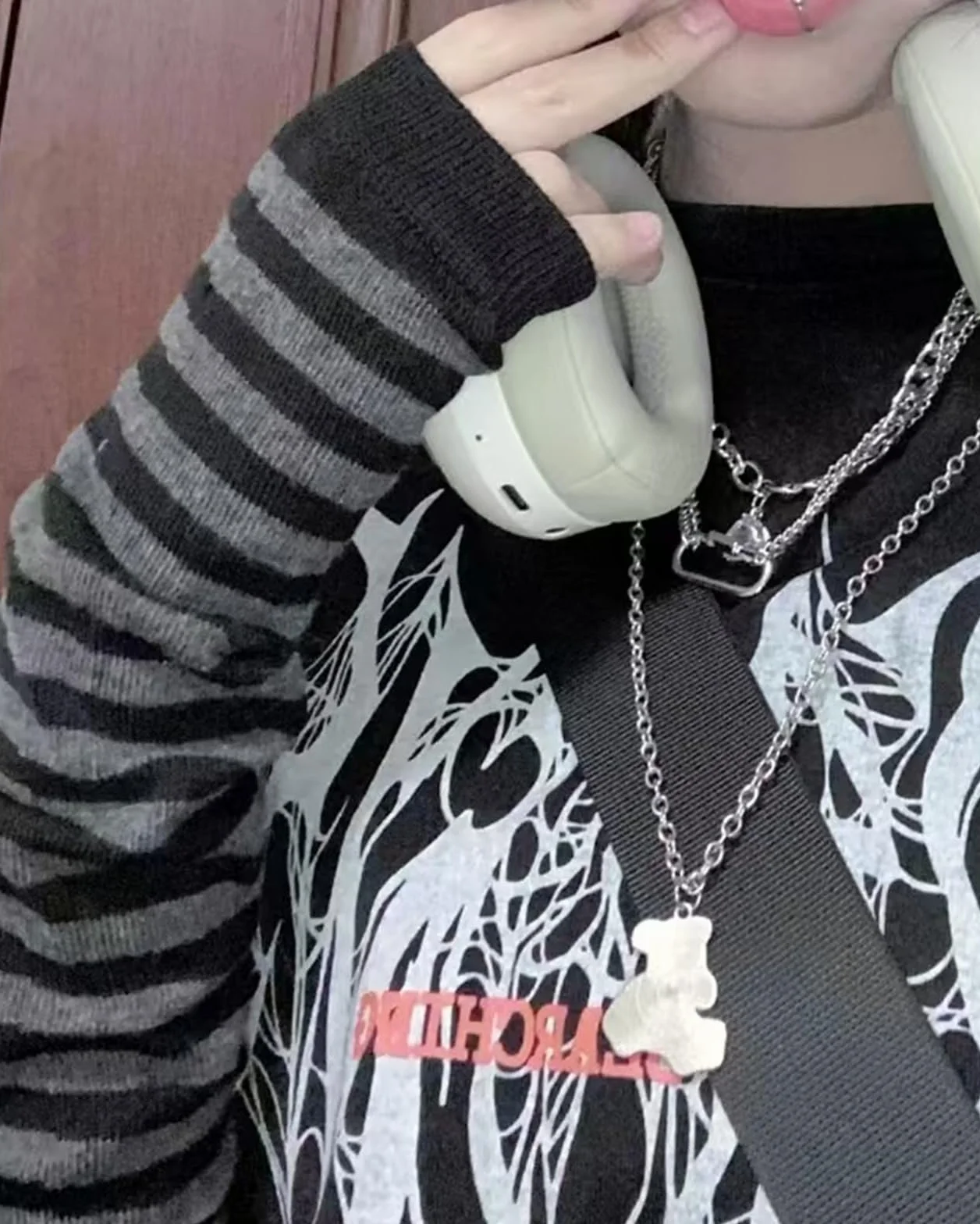 URAWESO Gotyckie ocieplacze na ramiona Emo Punk Y2k rękawy bez palców rękawiczki cosplay kostium