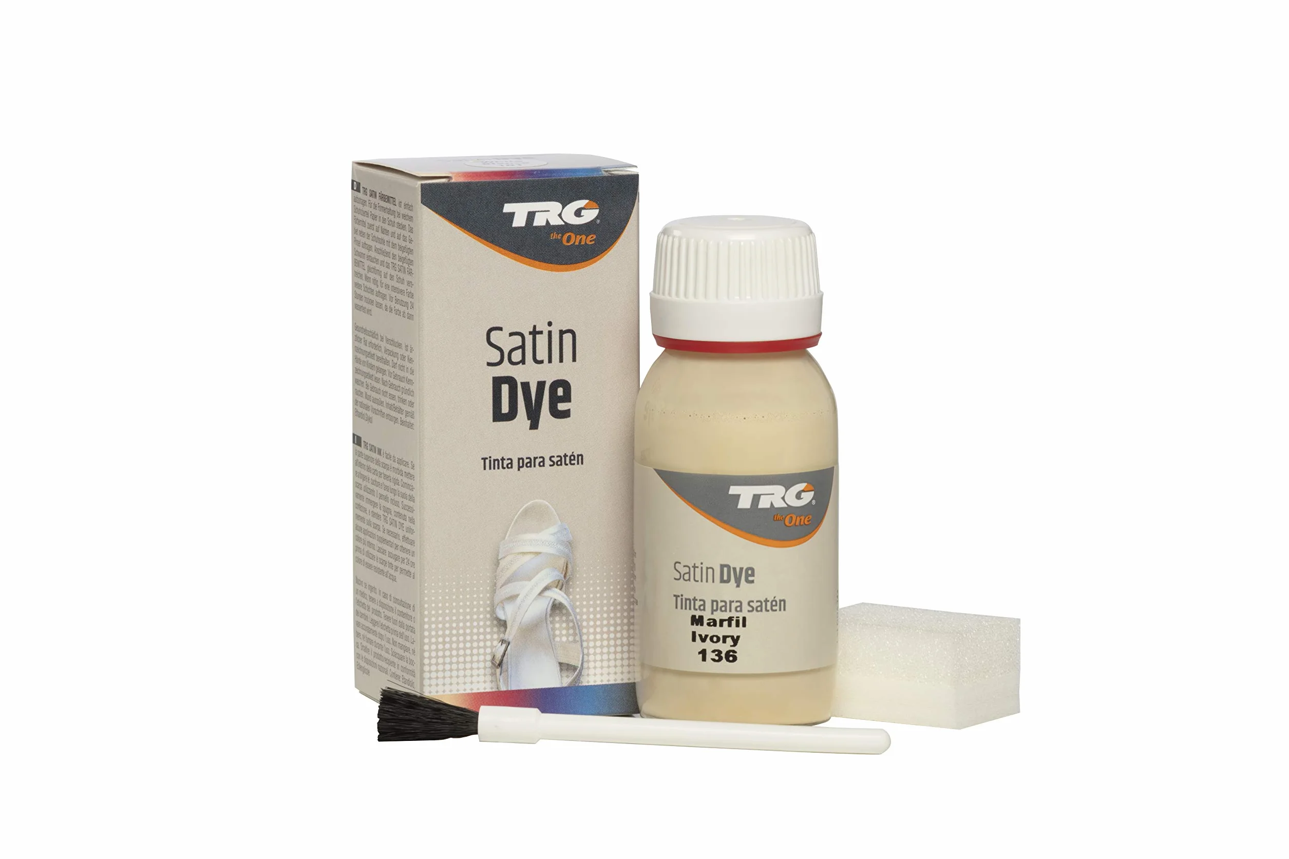 TRG the One Satynowy barwnik do toreb i akcesoriów na buty, wiele kolorów, 136 kość słoniowa, 50 ml