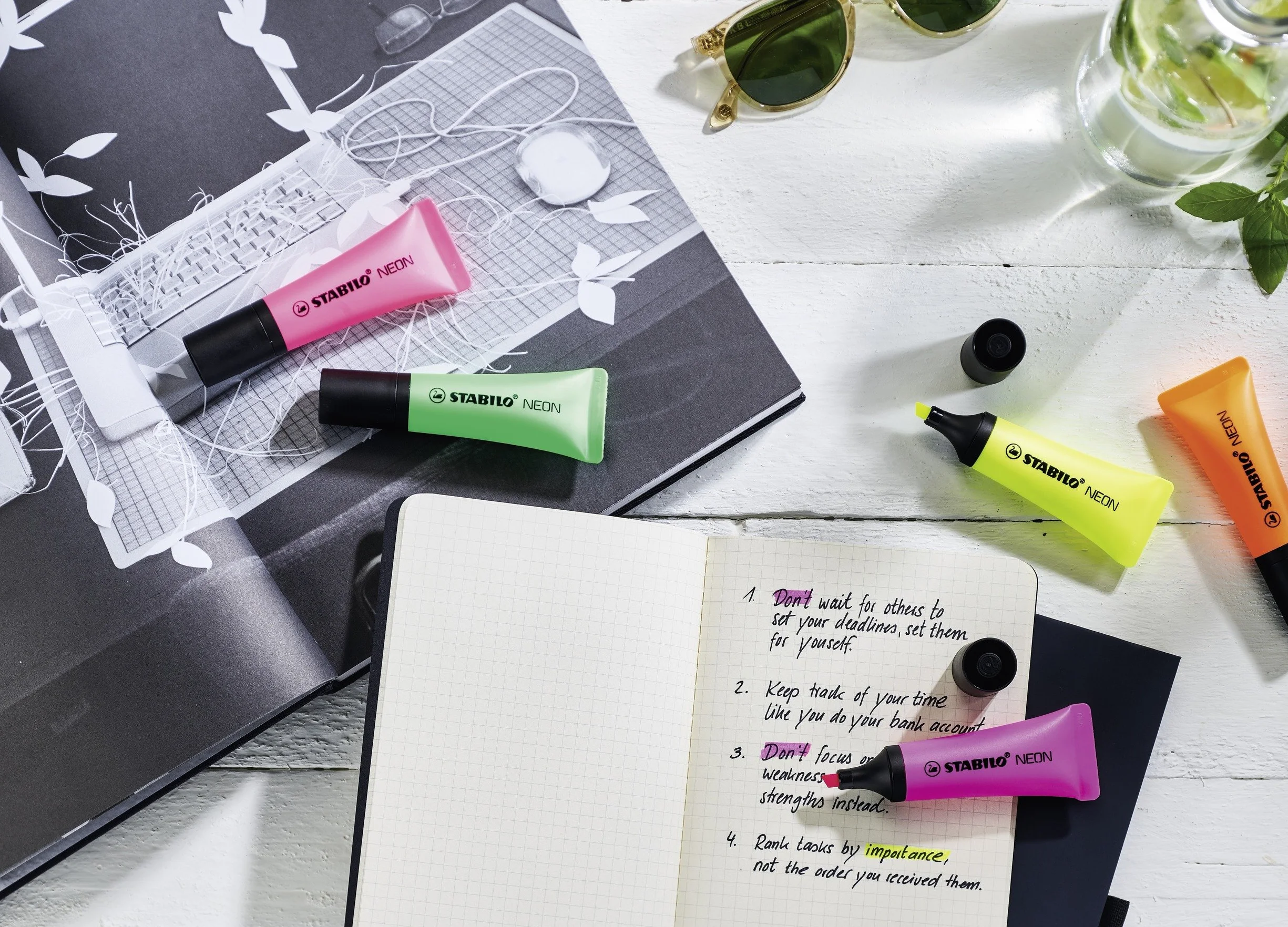 Stabilo NEON zakreślacz - zestaw 10 sztuk 5 (50 zakreślaczy) - żółty