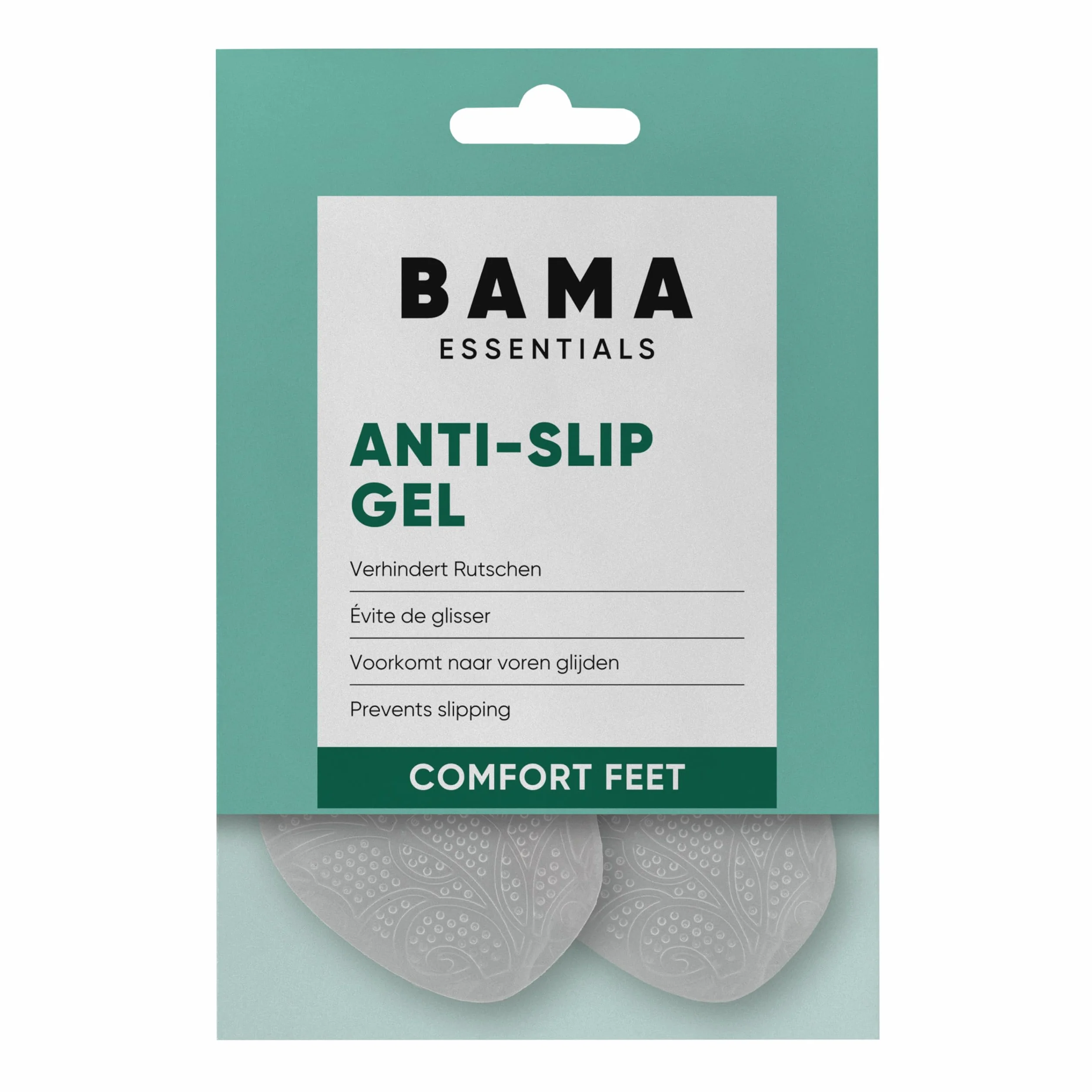 BAMA Anti-Slip Gel Antypoślizgowe Wkładki Żelowe - Ultracienkie Żelowe Wkładki do Butów Zapewniające Wsparcie, Idealne do Wysokich Obcasów, dla Dorosłych, Komfortowe - 1 Para