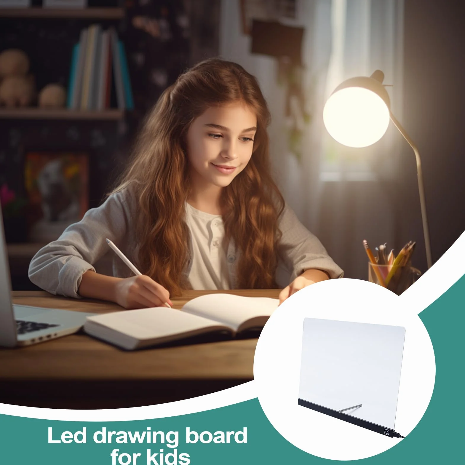 Keyubria Akrylowa p?yta do usuwania suchej z ?wiat?em, tablica kre?larska | LED Dry Dreas Erase Board,Przepisywany glow akrylowa notatka do nauki edukacyjnej rozrywki gier