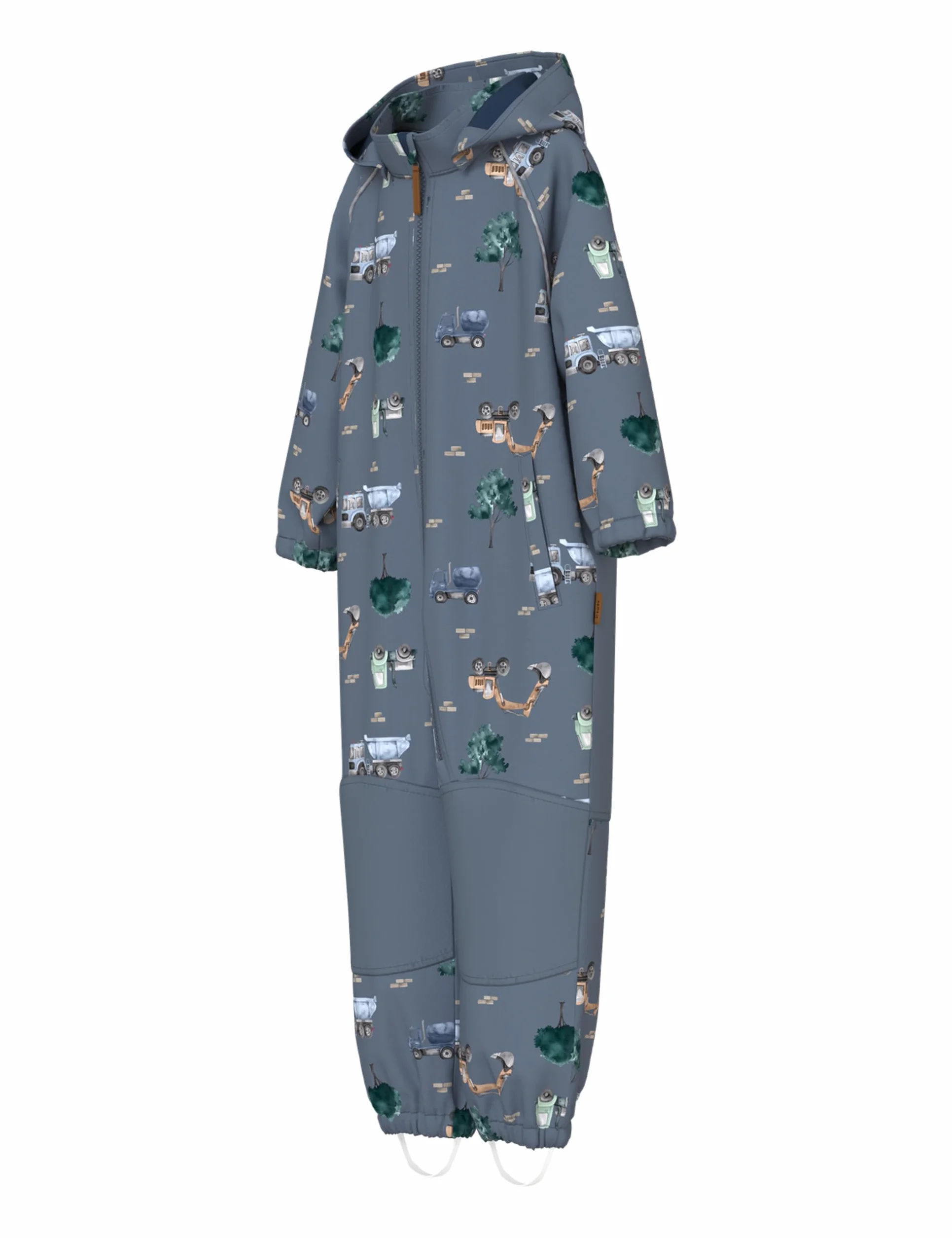 Nmmalfa08 Softshell Suit AOP 1Fo Noos, flint stone, 116