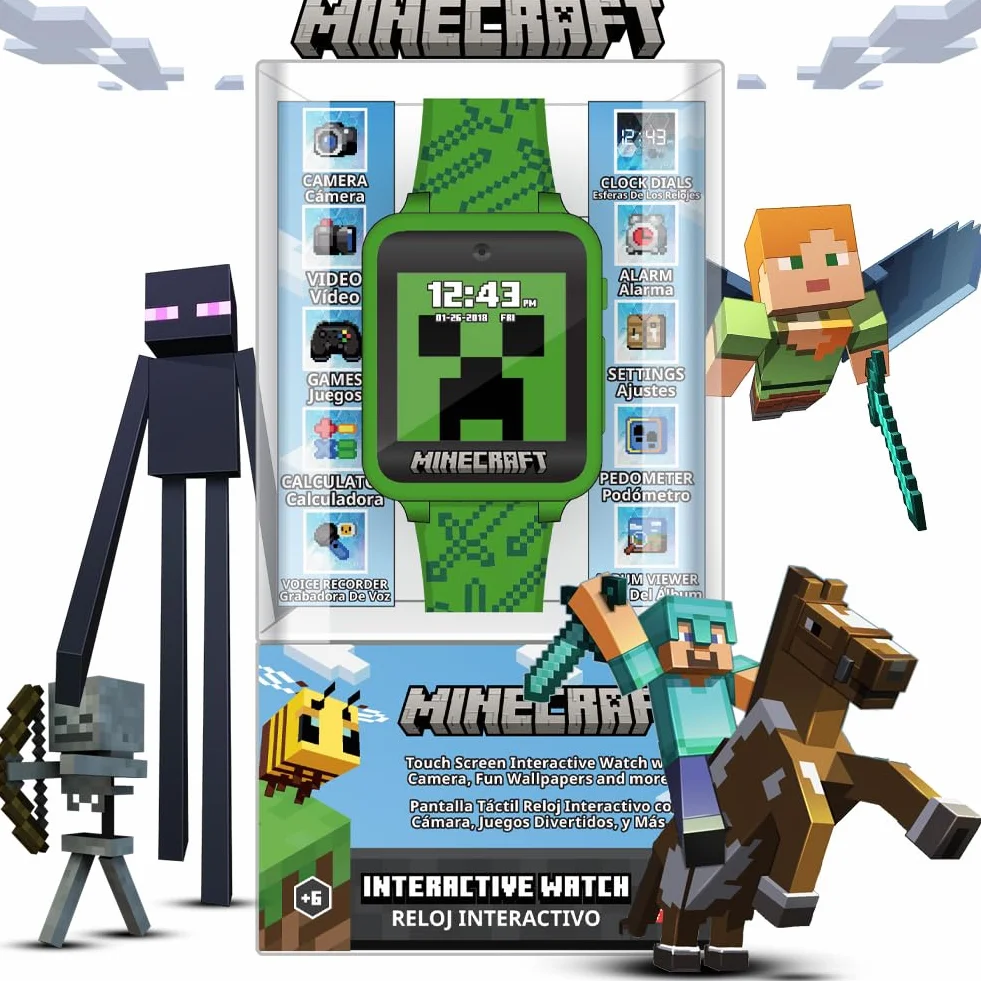 Minecraft MIN4045AZ Interaktywny smartwatch z ekranem dotykowym -