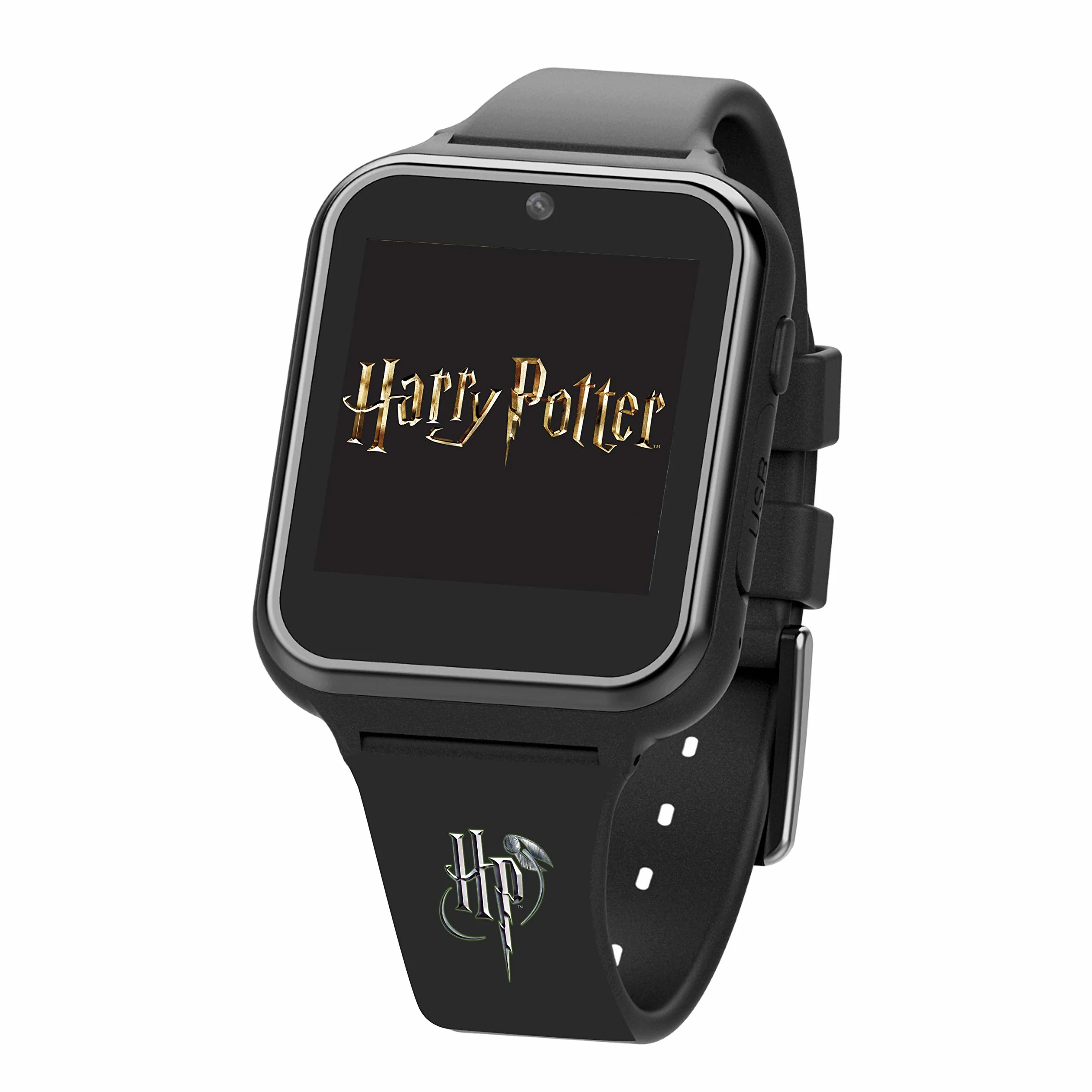 Harry Potter HP4096ARG Cyfrowy zegarek kwarcowy z silikonowym paskiem - chłopiec - czarny, Kolor: czarny, pasek