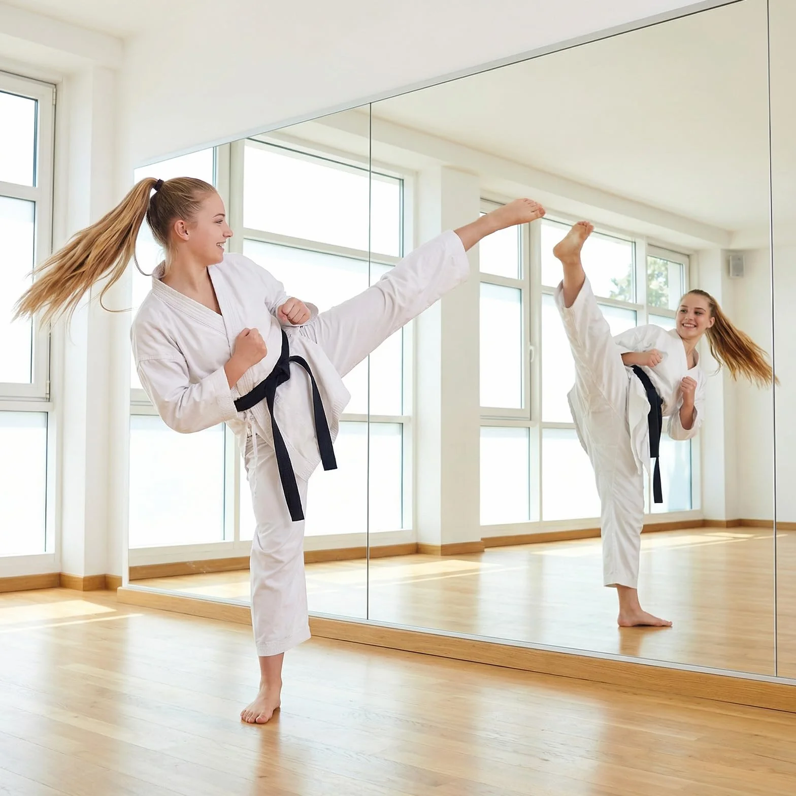 Pasek do sportów walki o długości 280 cm, szerokość 4 cm, czarny pasek, taekwondo, wytrzymała bawełna, pasek do karate do sportów walki, judo, karate i zapasów (czarny)