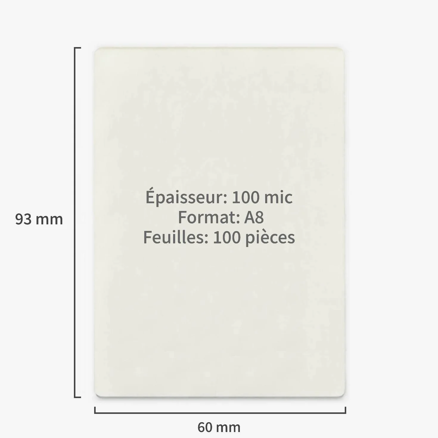 ACROPAQ Arkusze laminatora A8-100 mic, 100 kieszeni, błyszczące, format wizytówki, wysoka jakość, zaokrąglone rogi, odpowiednie do materiałów rzemieślniczych - 18017