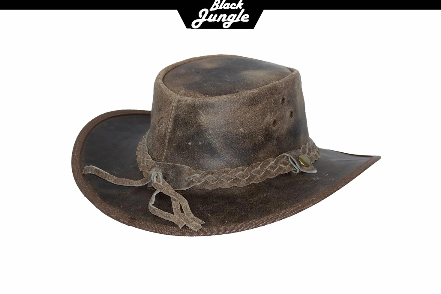Black Jungle BALAT kapelusz skórzany, kapelusz westernowy, kapelusz australijski, kapelusz kowbojski