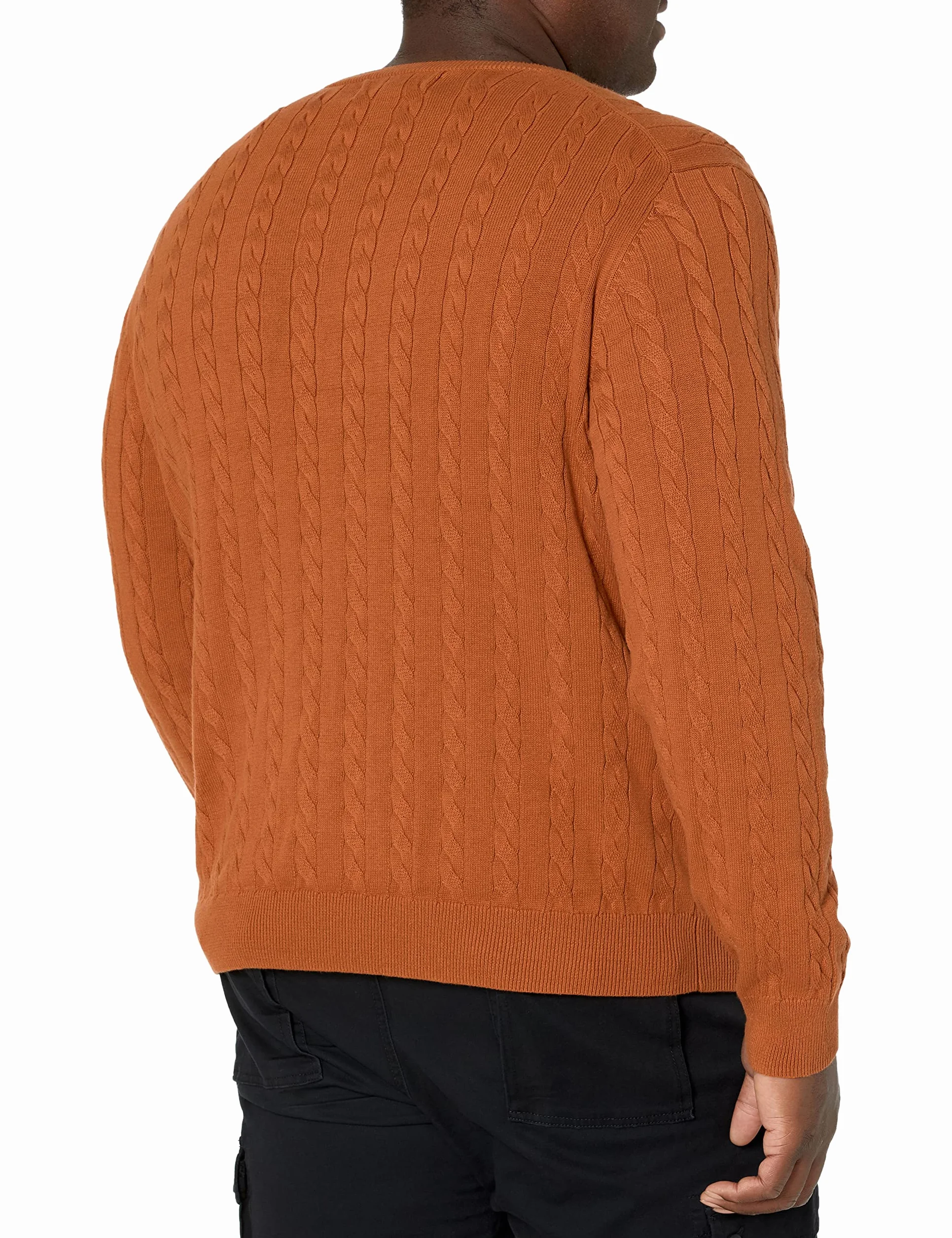 Amazon Essentials Mężczyźni Bawełniany sweter z okrągłym dekoltem