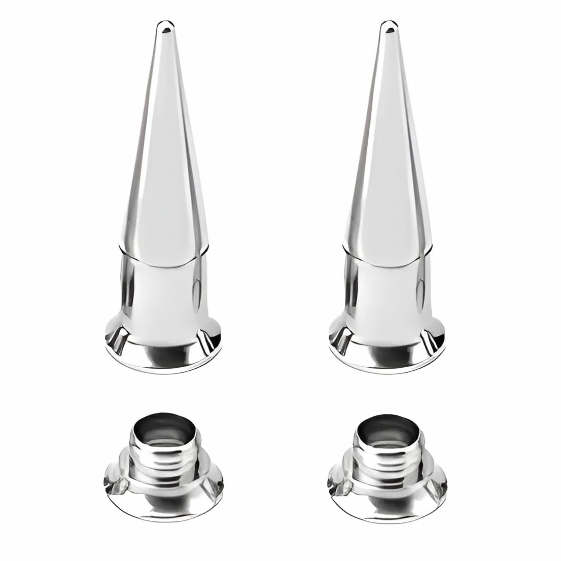 1 para srebrnych 2 mm (12 g) Taper Plugs tunele, zatyczki do uszu, piercing septum, biżuteria do ciała, rozpychacze do uszu, gwint wewnętrzny, tunel do mięsa, stal tytanowa, stal nierdzewna, dla