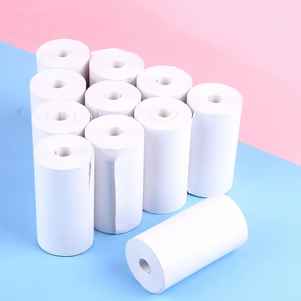 6 rolek papieru termicznego do drukarek termicznych dla dzieci, do natychmiastowych aparatów fotograficznych, 57 x 30 mm, papier termiczny – mini rolka papieru – przenośny papier termiczny do