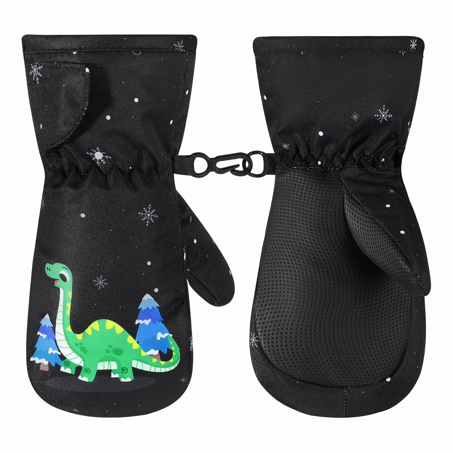 MoKo Toddler Mittens, Ski Kids Gloves, Waterproof & Windproof Mittens for Girls Boys, Thermal Warm Fleece Winter Snow Gloves for Kids