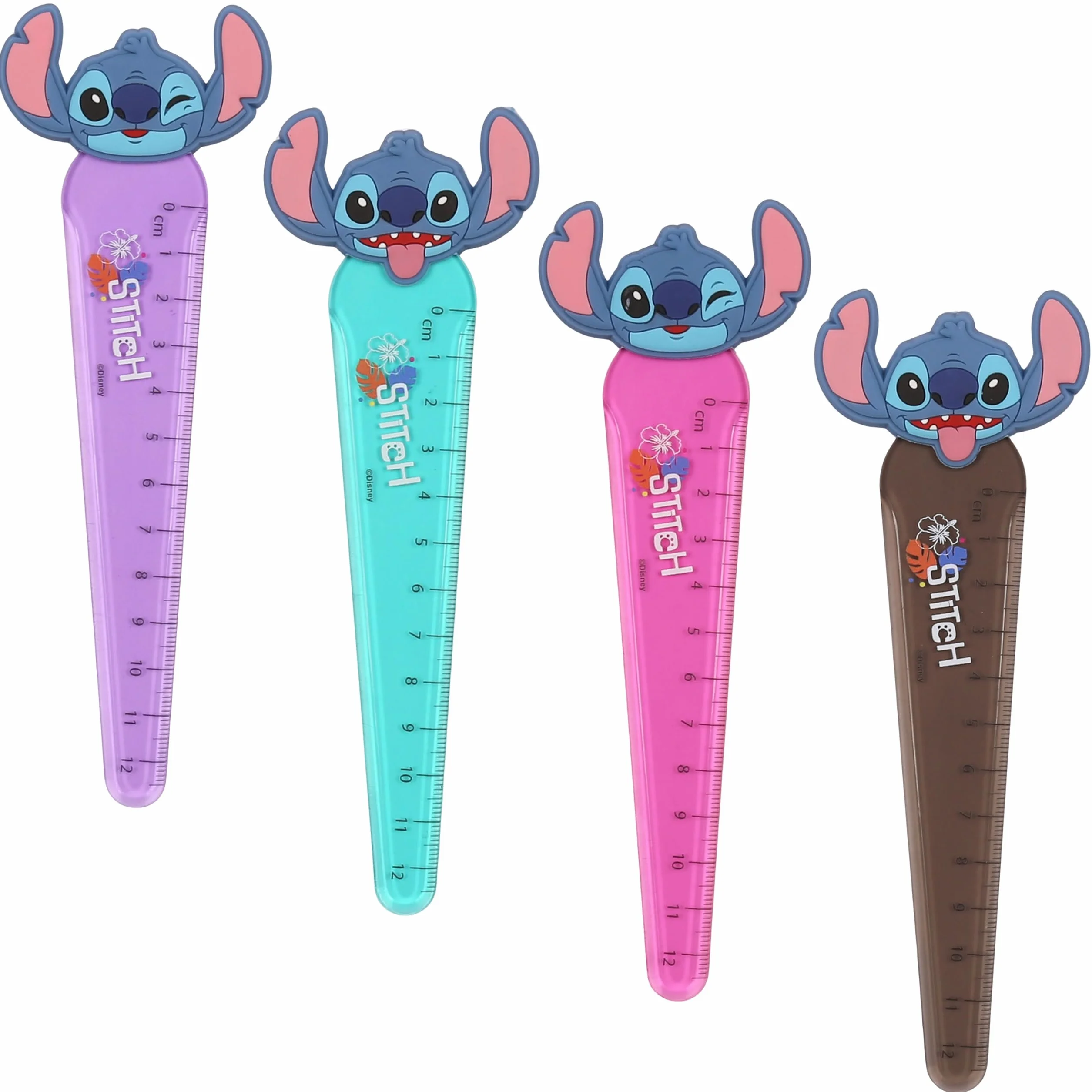 Stitch Linijka dla dzieci, z figurką, szkolna 12 cm