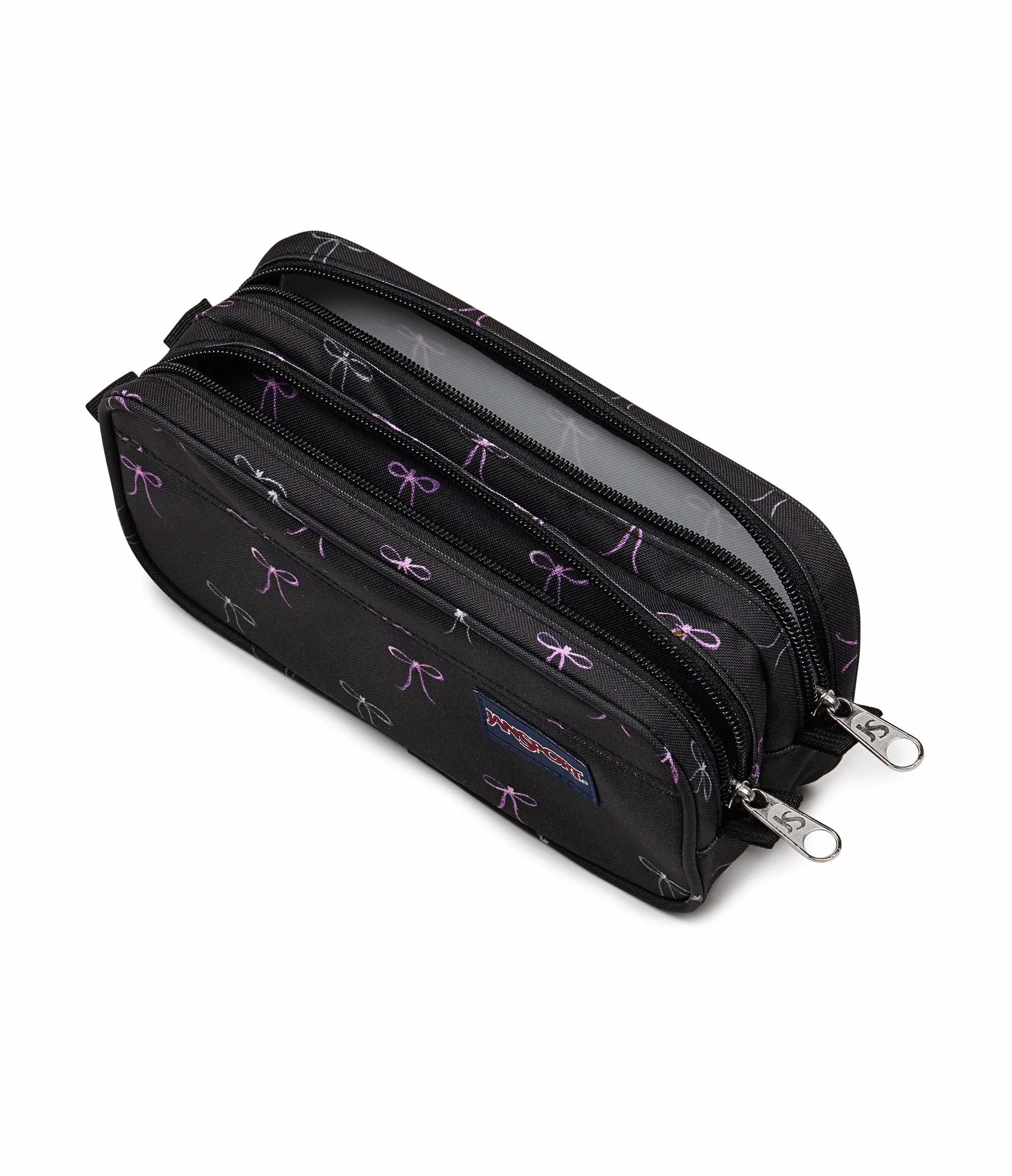 JanSport Large Accesssory Pouch Duża Torebka, 10 x 8 x 23 cm, Bad Bows, Czarny