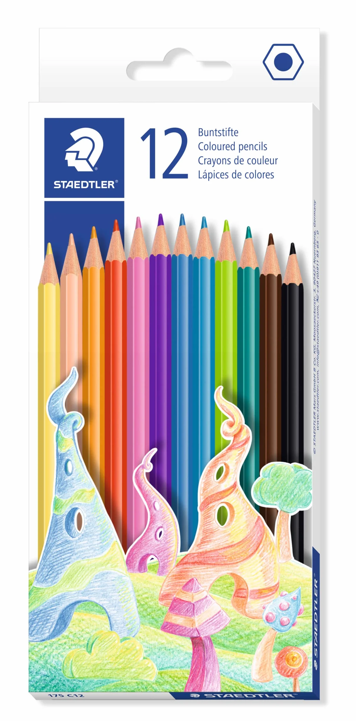 STAEDTLER 175 C12 kredki bezdrzewne – pudełko 12 różnych kolorów