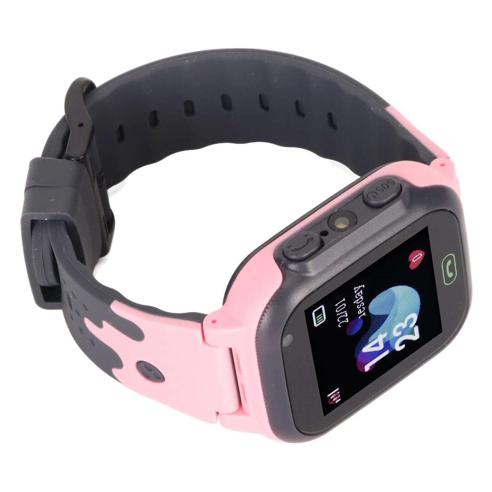 Smartwatch dla Dzieci Kolorowy Ekran Dotykowy o Przekątnej 1,44 Cala, 2-kierunkowe Połączenia Głosowe, Tryb zajęć Lekcyjnych, Pozycjonowanie LBS w Czasie Rzeczywistym, Aparat do
