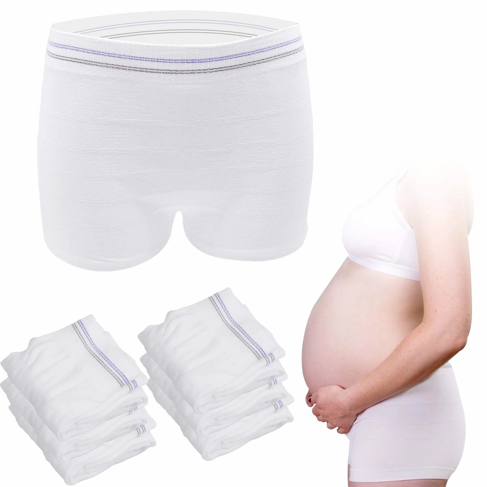 HANSILK Disposable Maternity Knickers Postporum bielizna oddychająca i rozciągliwe spodnie o wysokiej gęstości