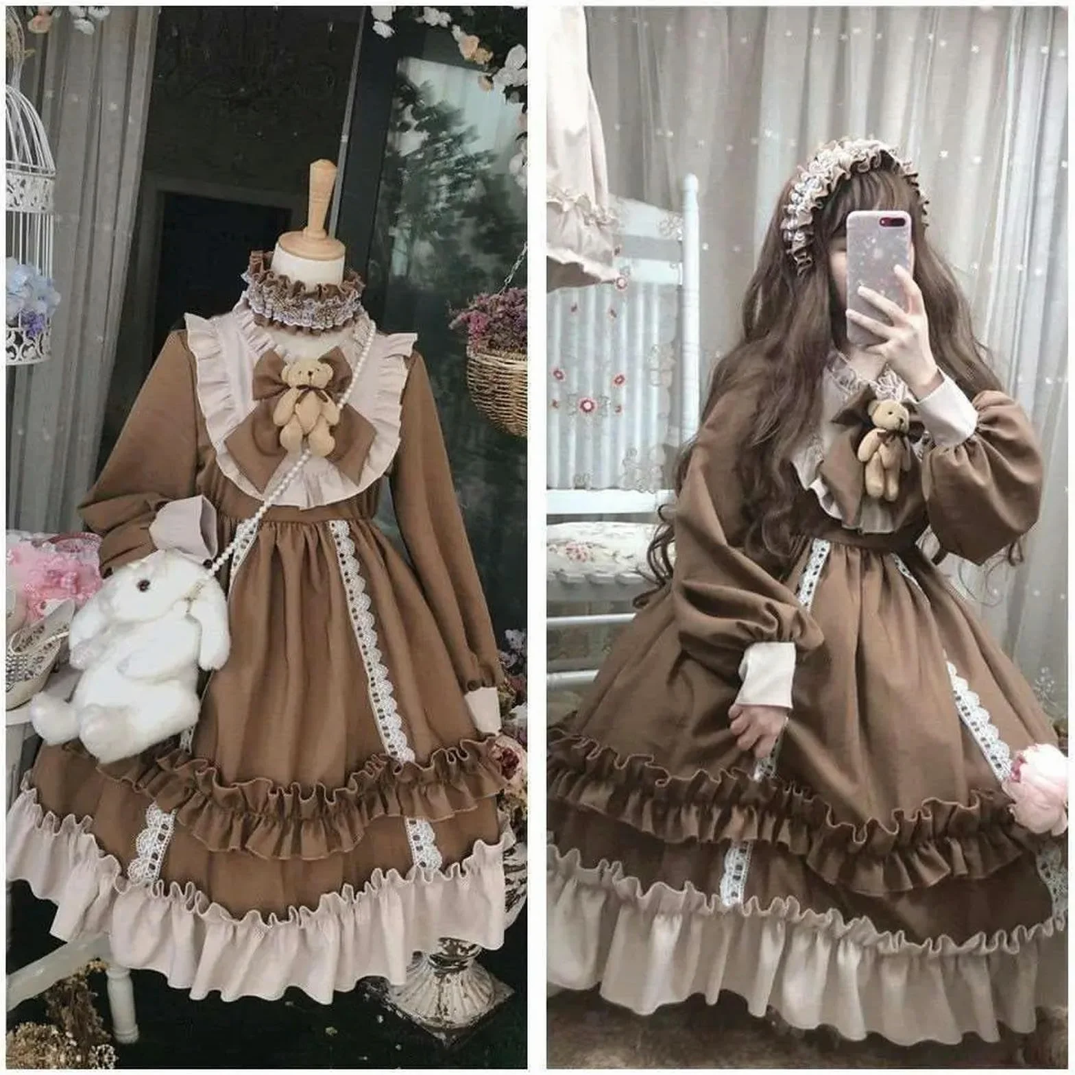 Wiosenna spódnica Lolita komplet japońska śliczna studencka miękka siostra księżniczka codzienna sukienka Halloween na imprezę cosplay Anime Show kostium