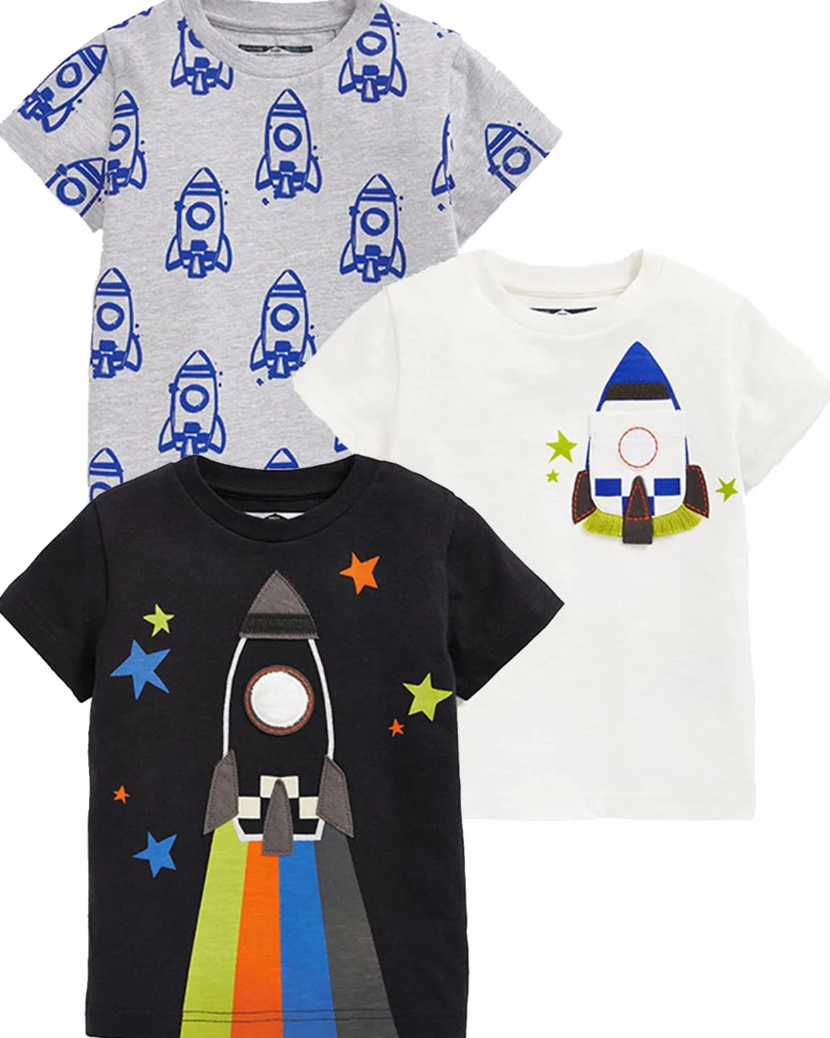Little Hand Zestaw t-shirtów dla niemowląt i dzieci Chłopcy Koszulki chłopięce, zestaw 3 sztuk, bielizna dziecięca, podkoszulek, kamizelka, bez rękawów