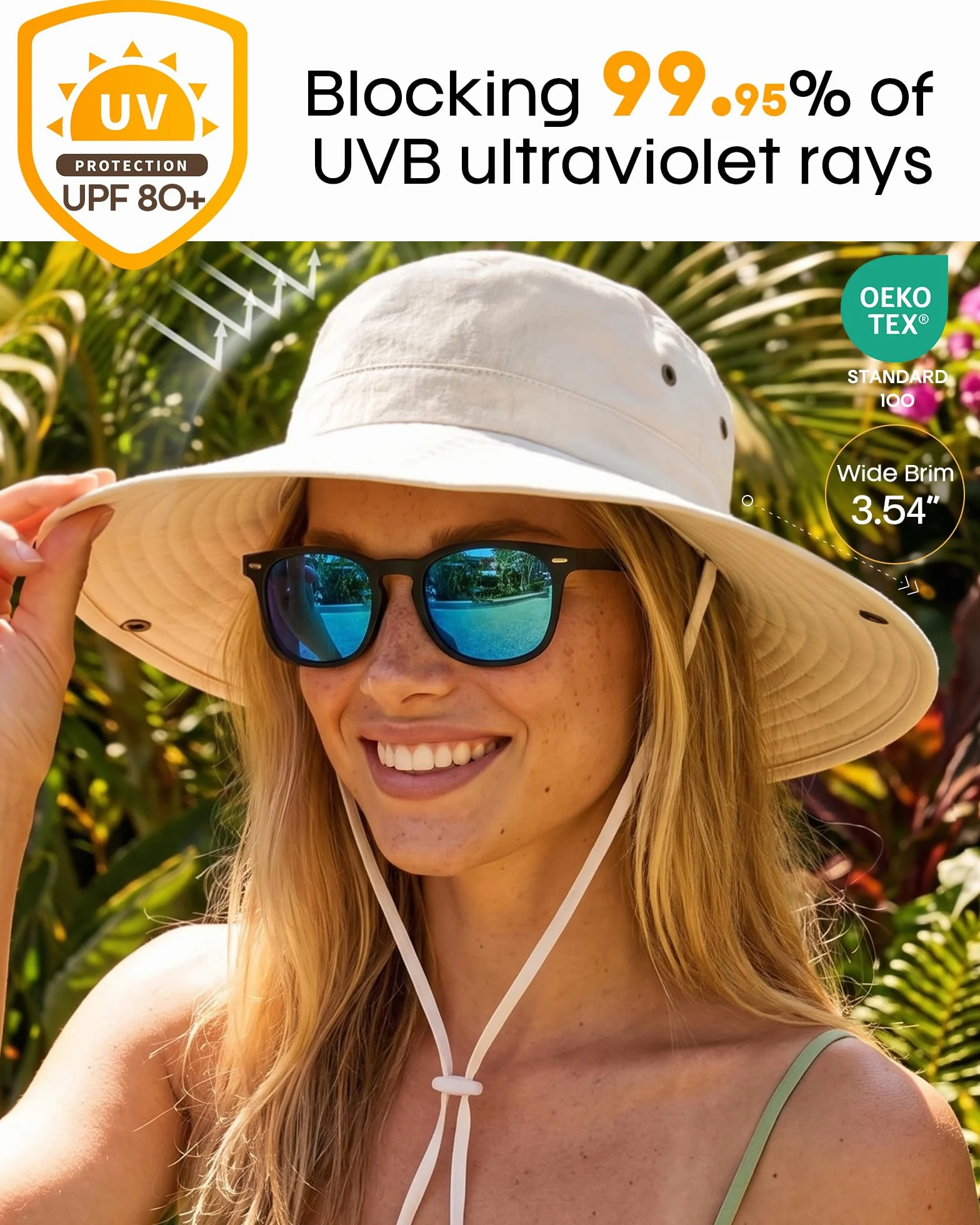 FURTALK Unisex ochrona przed promieniowaniem UV kapelusz przeciwsłoneczny dla kobiet mężczyzn letni kapelusz składany kapelusz turystyczny przenośny outdoorowy kapelusz wędkarski z szerokim rondem