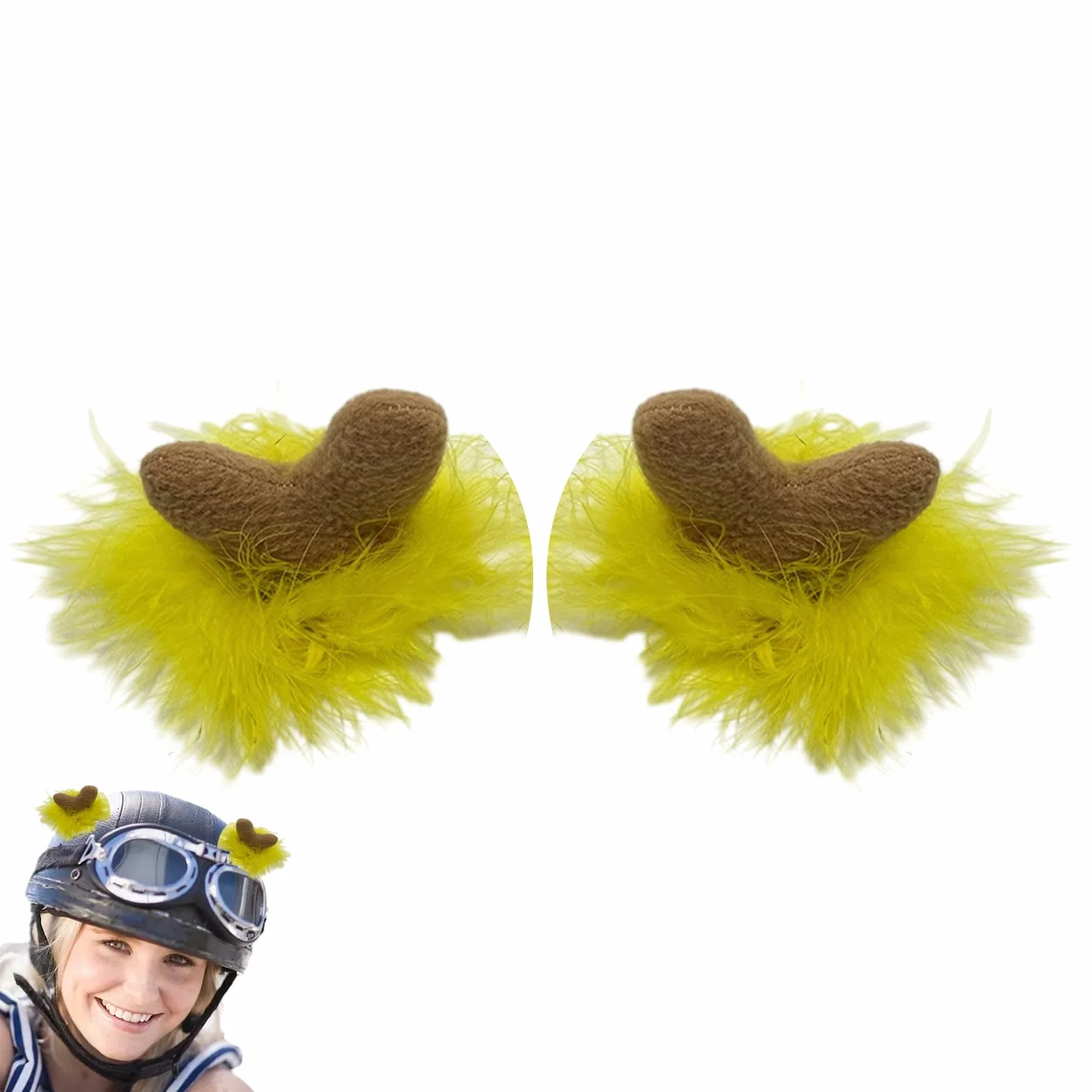 Pluszowe rogi jelenia, poro?e kasków motocyklowych,Ozdoba z pluszowego poro?a | ?liczne dekoracje do jazdy snowboardzie, akcesoria do kasków motocyklowych do jazdy nartach, jazdy