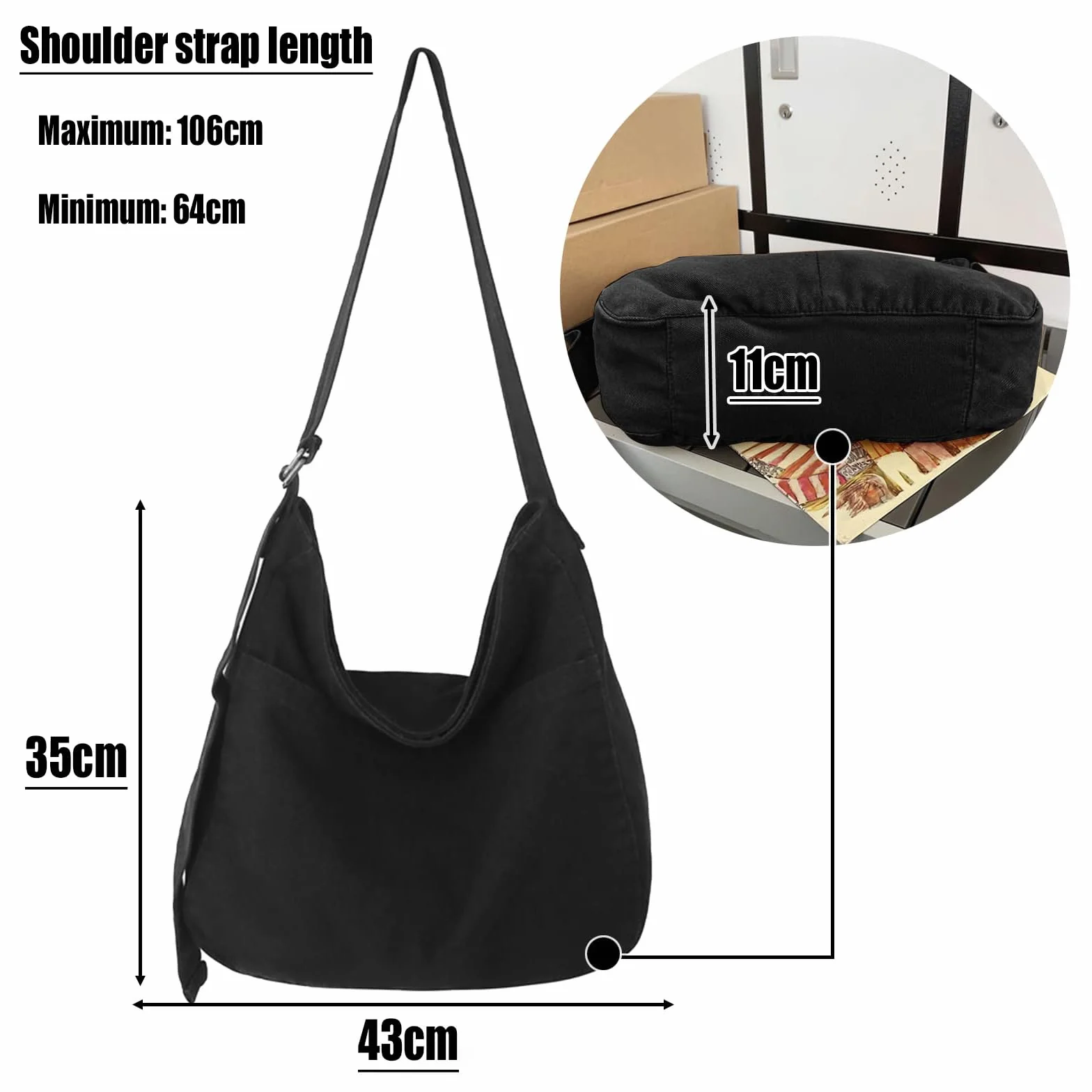 X SIM FITNESSX Unisex stringi torba Oxford prosta torba na ramię dla kobiet torba na zakupy codzienna/biurowa/szkoła/podróż modna torba materiałowa