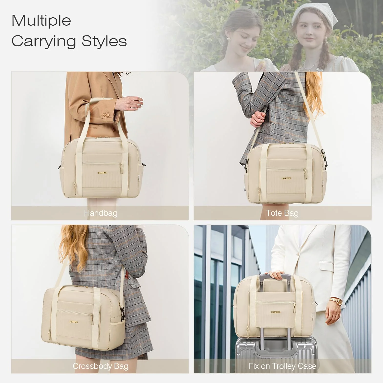 SPAHER Torba Podróżna Bagaż Podręczny 40x30x15 British Airways Torba Sportowa Weekendowa Pływacka Wodoodporna Torby Szpitalna Ciążowa Fitness Cabin Duffle Bag dla kobiet Mężczyźni
