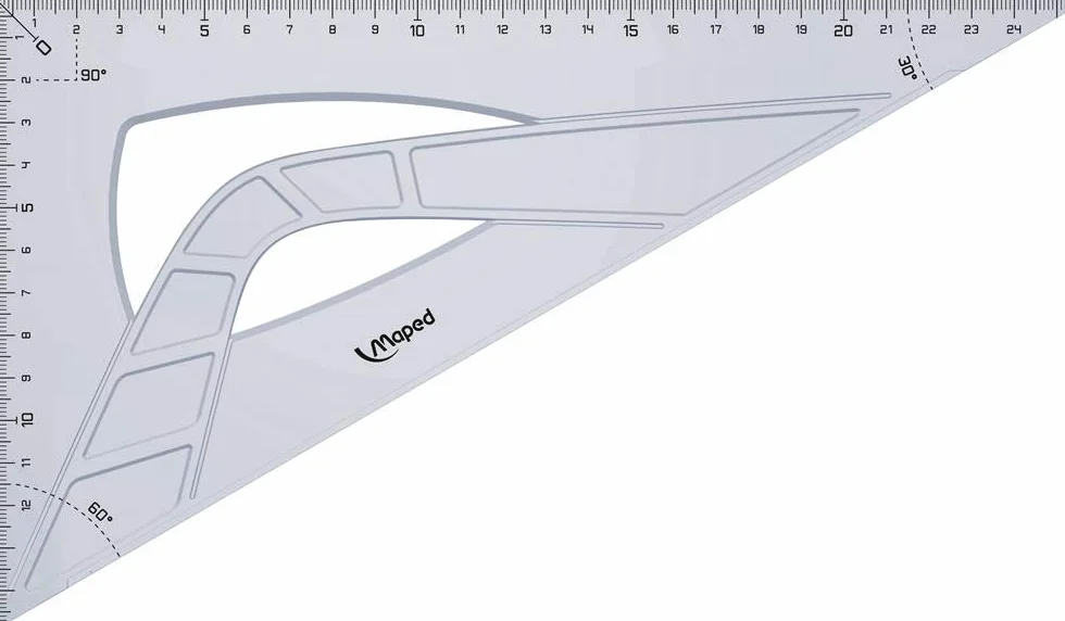 Maped Trójkąt rysunkowy geometryczny 60 stopni, długość kathetenu: 260 mm jednostka opakowania = 1