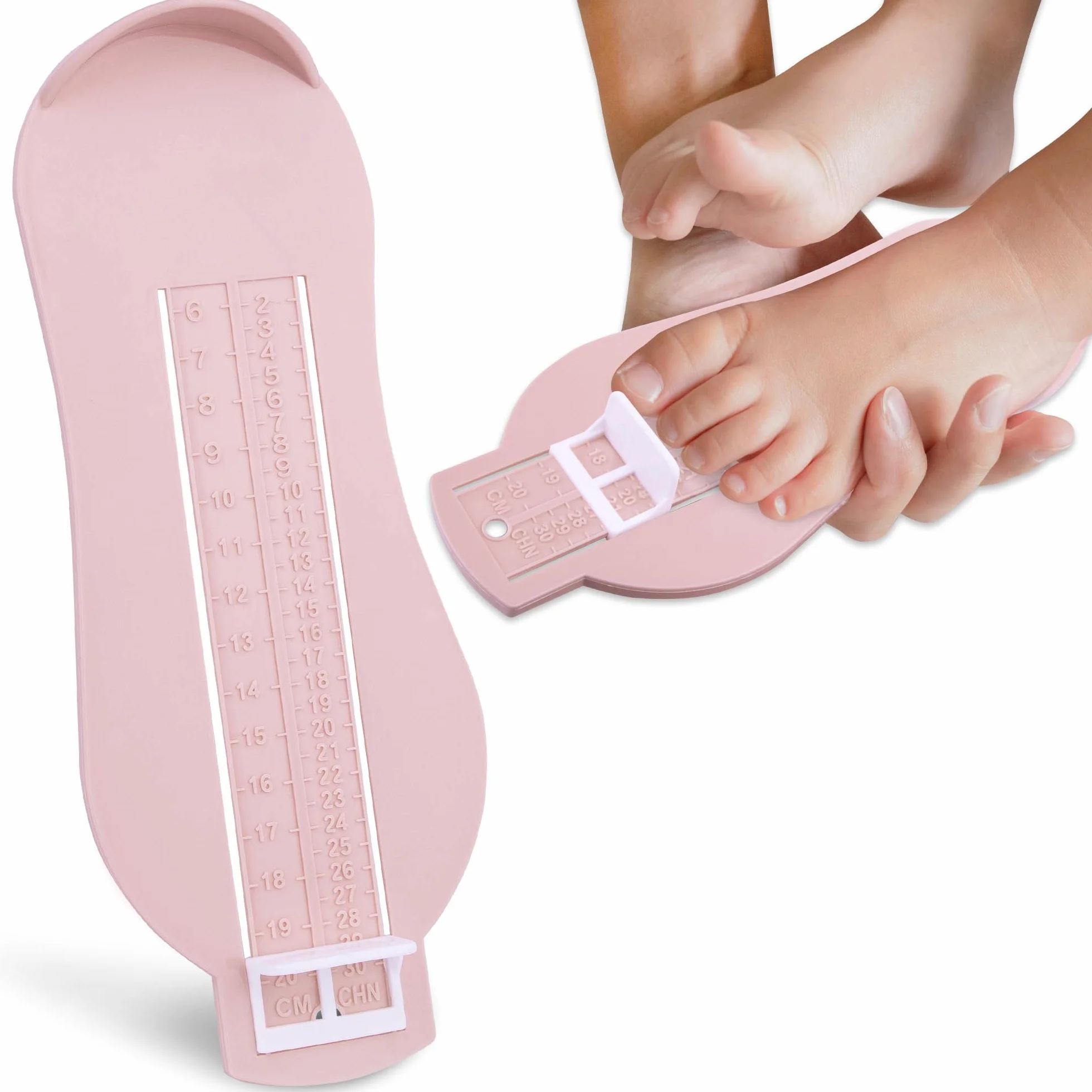 SULPO Miarka do pomiaru stóp dla dzieci - pomiar rozmiaru buta od 6 cm do 20 cm - Przyrząd pomiarowy stóp dla dzieci - Łatwa w użyciu linijka pomiarowa