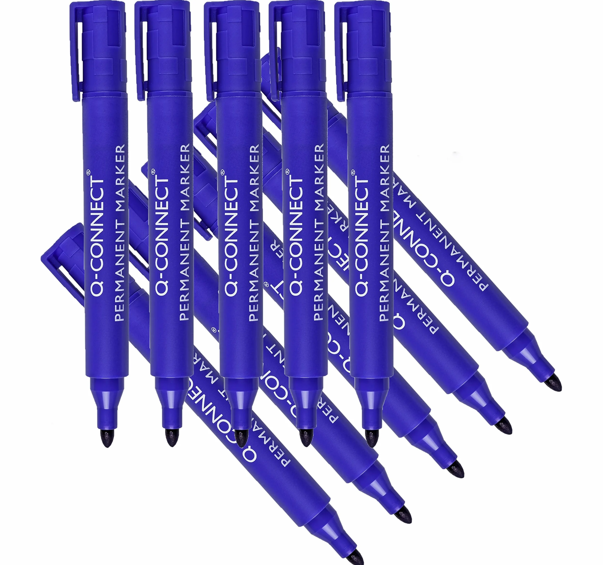 Q-Connect Marker permanentny, niebieski (10 sztuk)