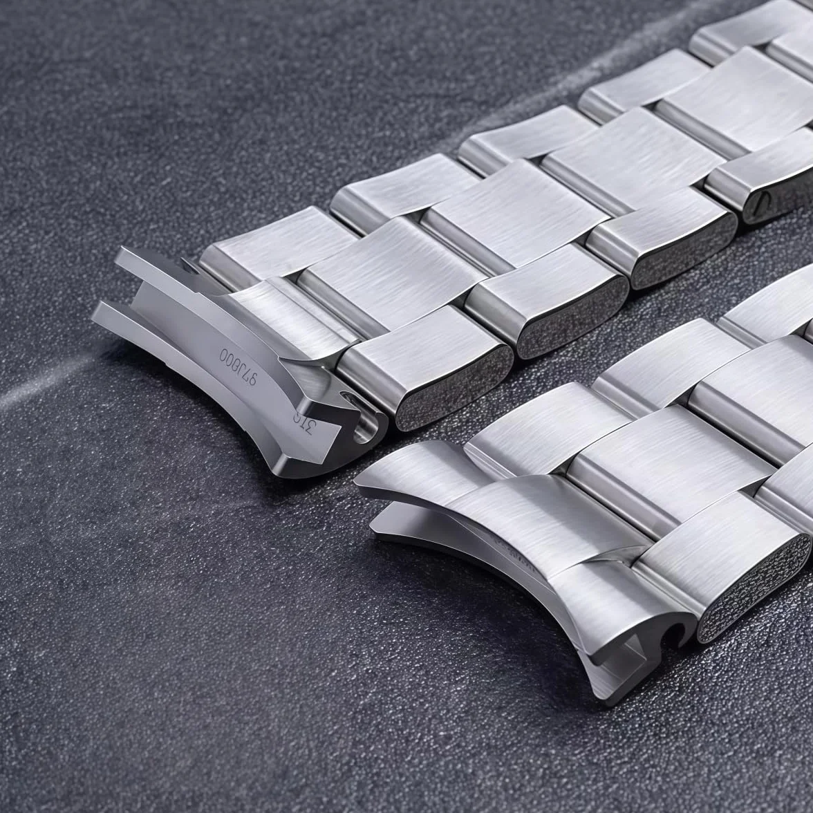 Bransoleta Metalowa Stal 904L Pasek Zegarka Klamra Ślizgowa Bransoletka Zamienna 20mm 21mm Szybka dla Rolex GMT-Master